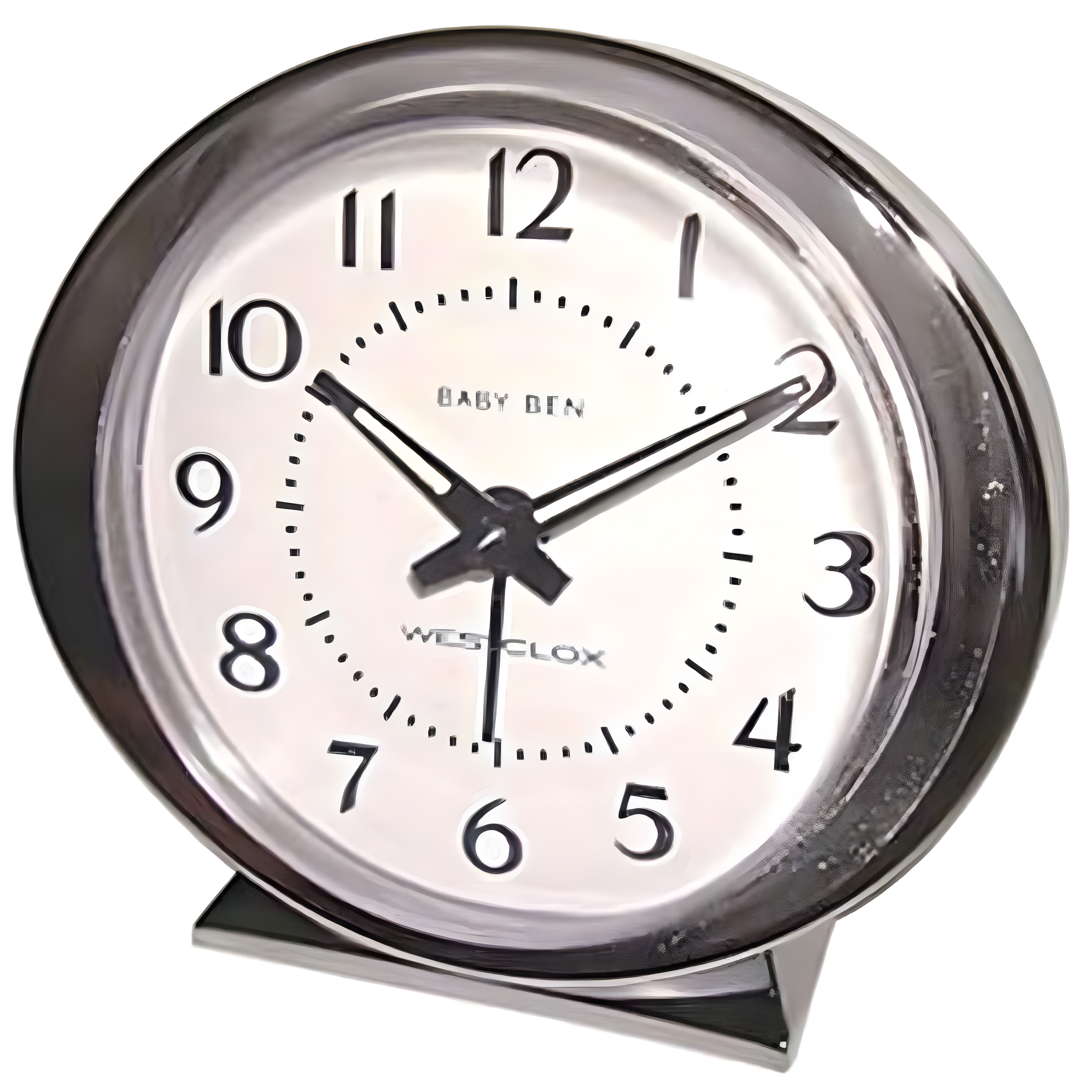 Westclox Clocks Babyben Glam Analog Metal Quartz Movement / Crystal Tabletop Clock with Alarm