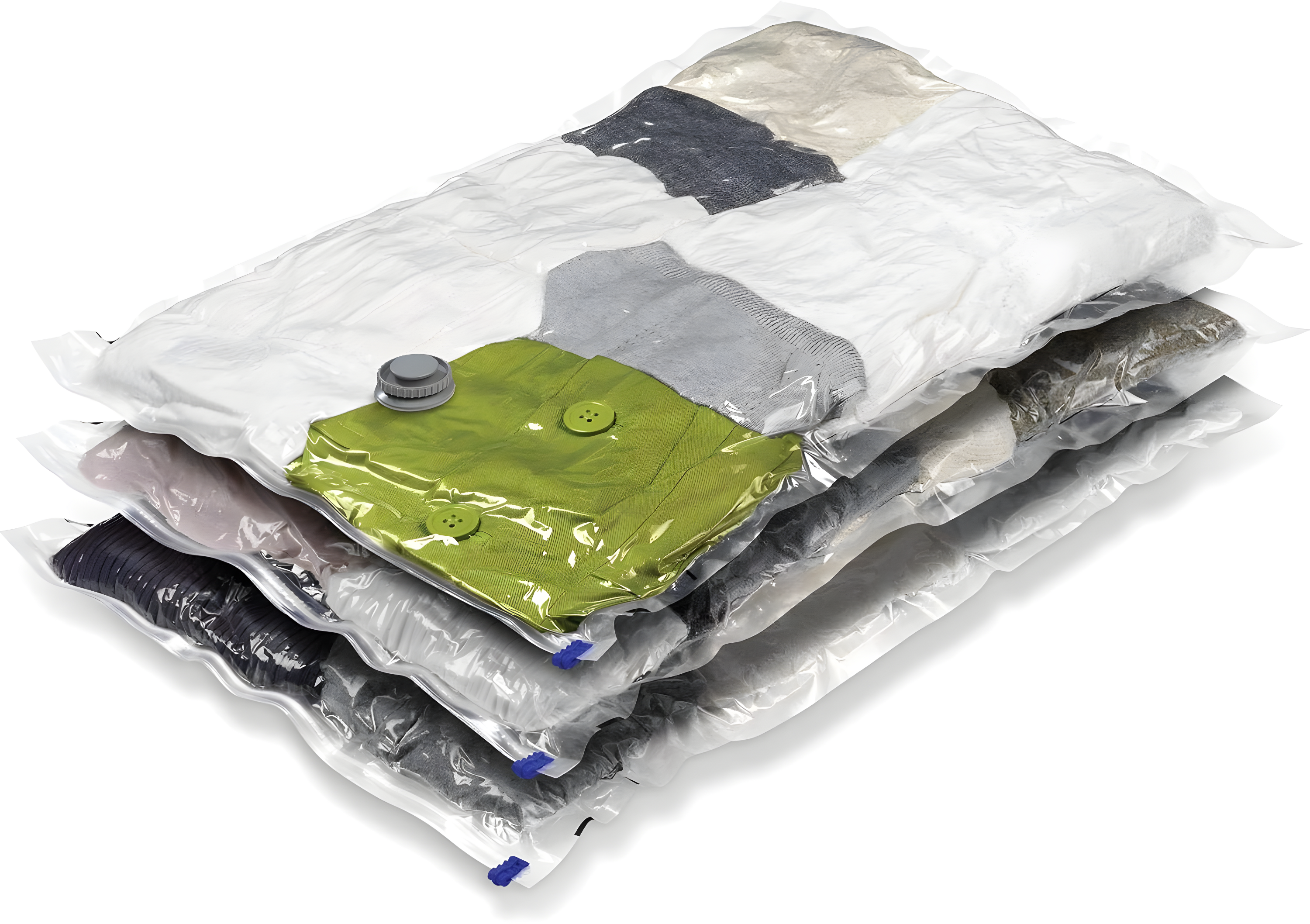 Honey-Can-Do Vinyl Large Closet Vacuum Storage Bags, Clear, 3 Pack