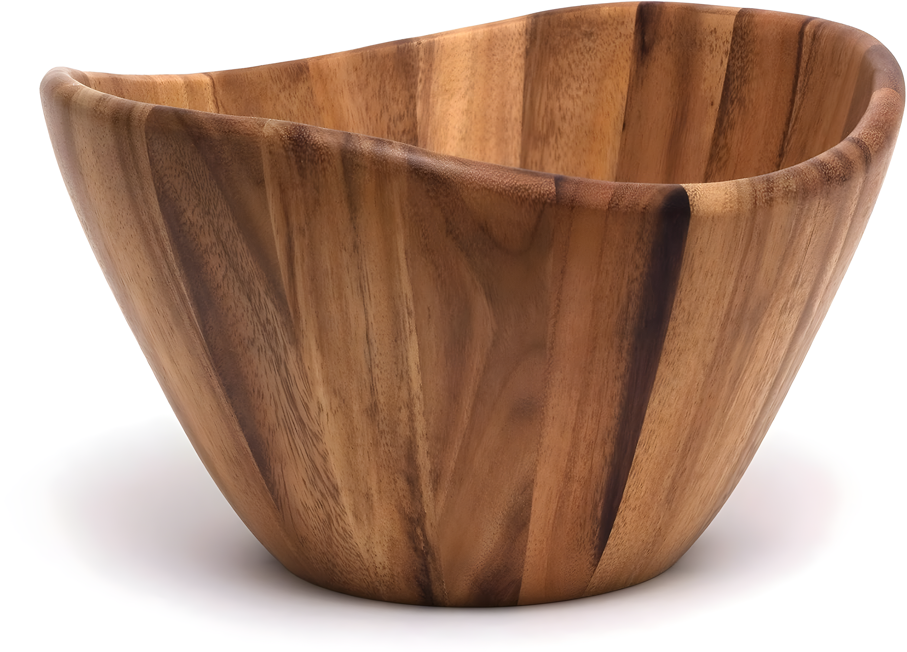 Lipper Acacia Wave Bowl, Large With Servers