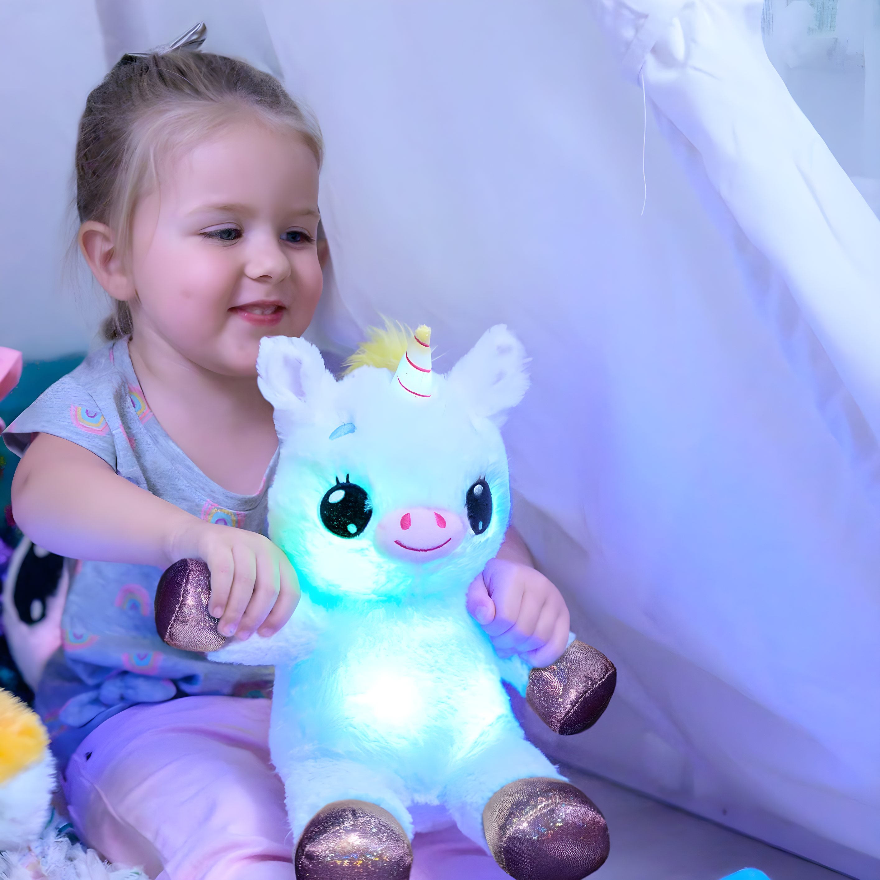 Happy Nappers: Lullabrites Unicorn - Musical Light Up Bedtime Plush