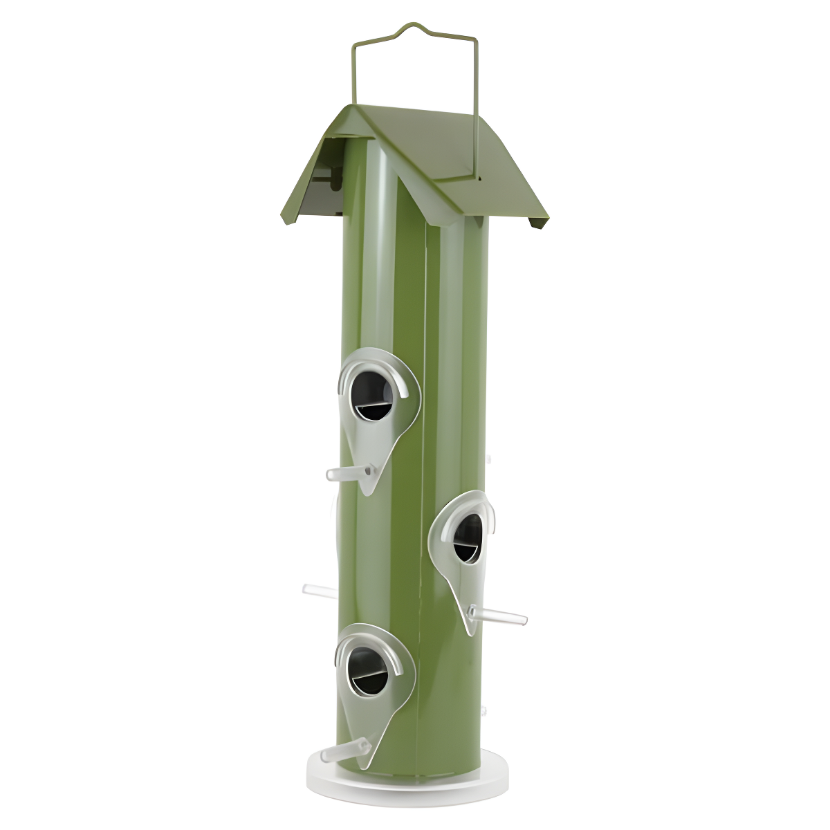 Perky-Pet Green Metal Wild Bird Tube Feeder - 1 lb Capacity