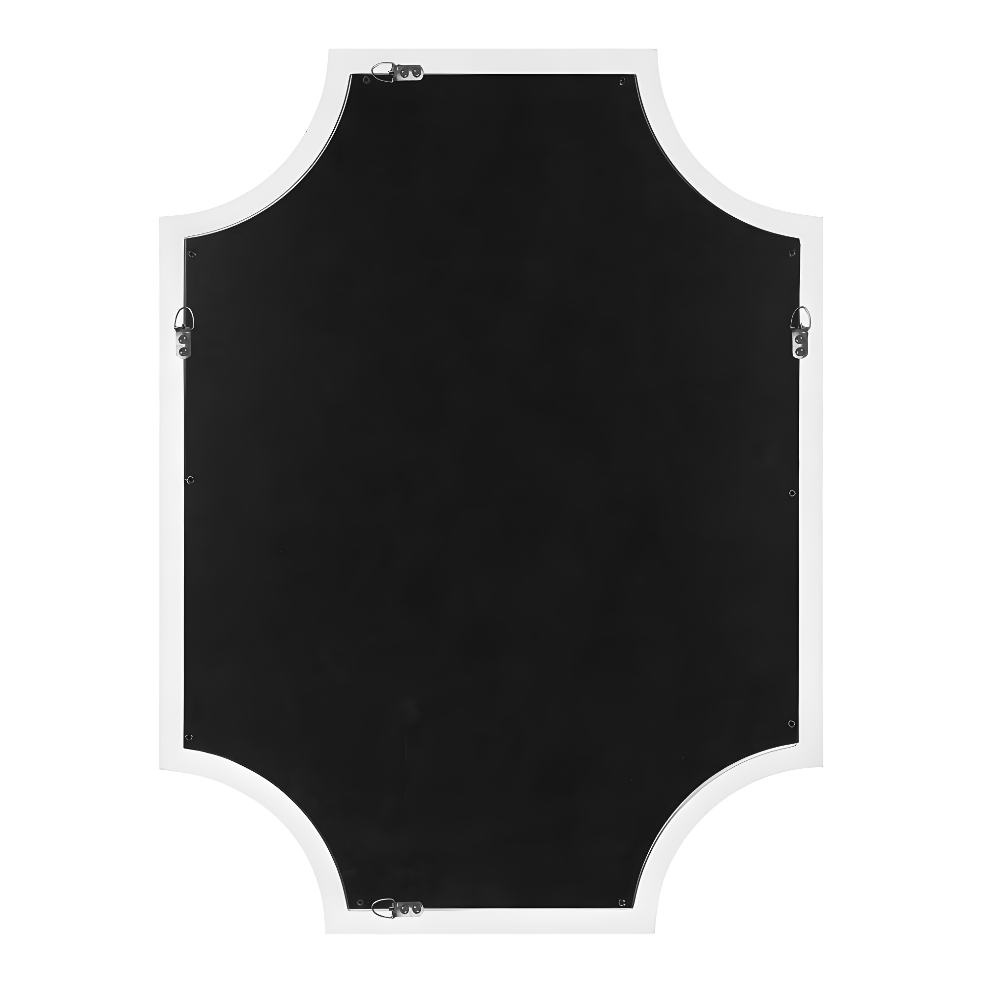 18" x 24" Hogan Scallop Wall Mirror White - Kate & Laurel All Things Decor: Modern Decorative MDF Frame, Easy to Hang