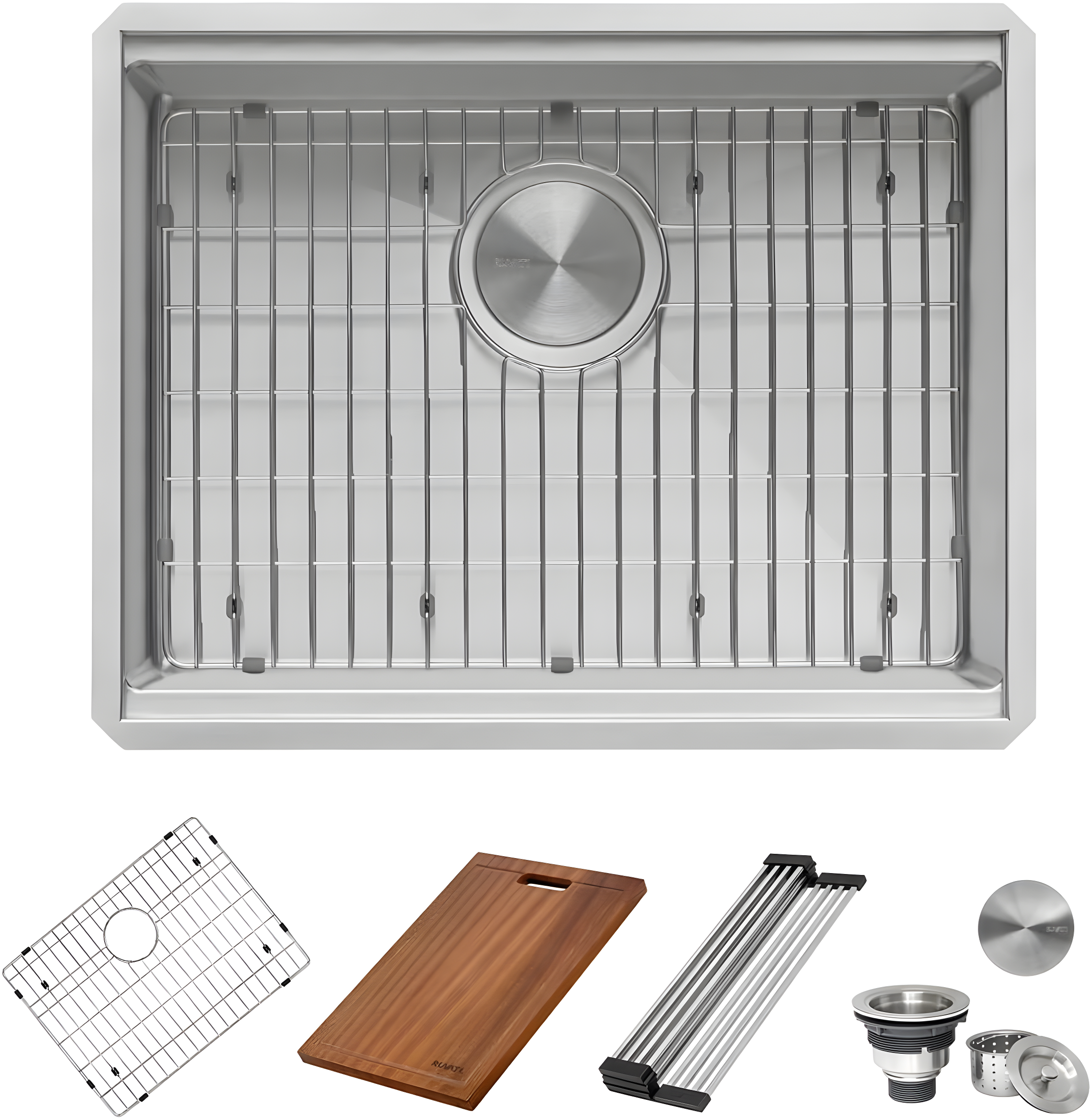 Ruvati RVH8303 Ruvati Workstation Undermount 16 Gauge Stainless Steel Kitchen Sink Single Bowl