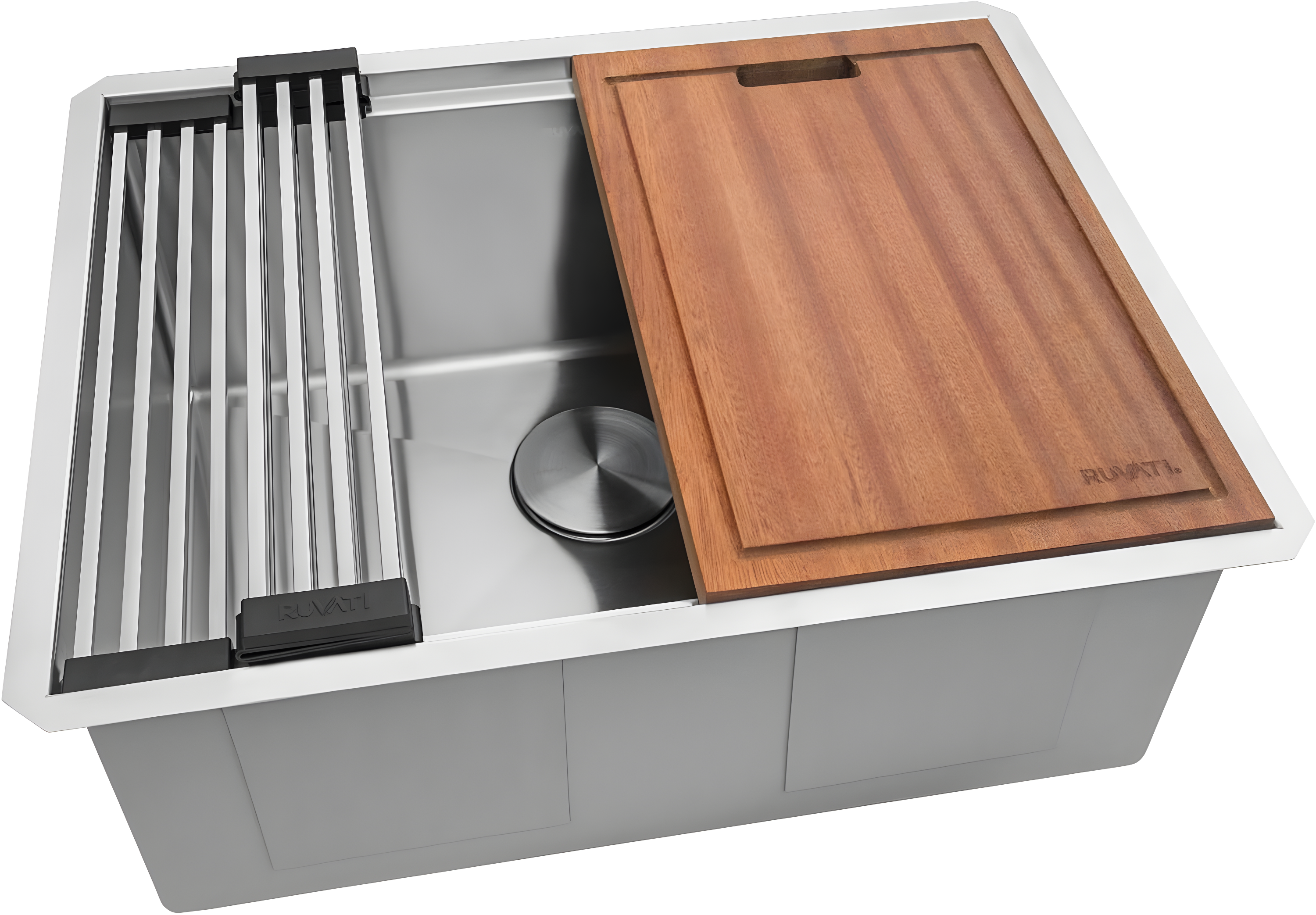 Ruvati RVH8303 Ruvati Workstation Undermount 16 Gauge Stainless Steel Kitchen Sink Single Bowl