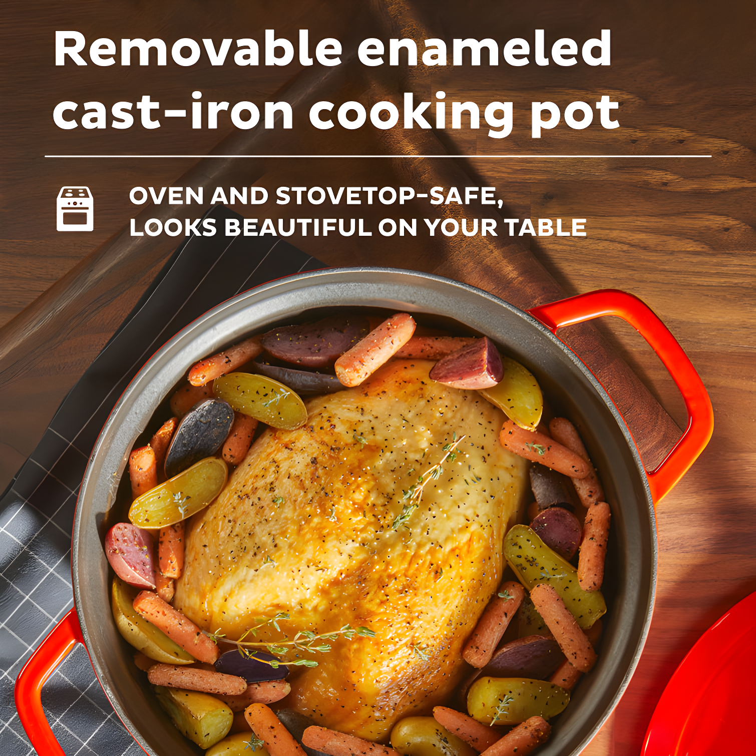 Instant Pot Instant Precision 6-quart Dutch Oven, Red Lid