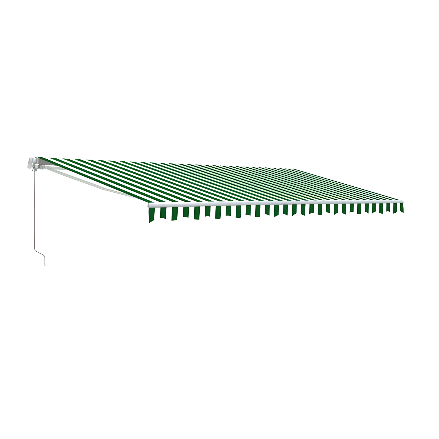 Motorized Retractable White Frame Patio Awning