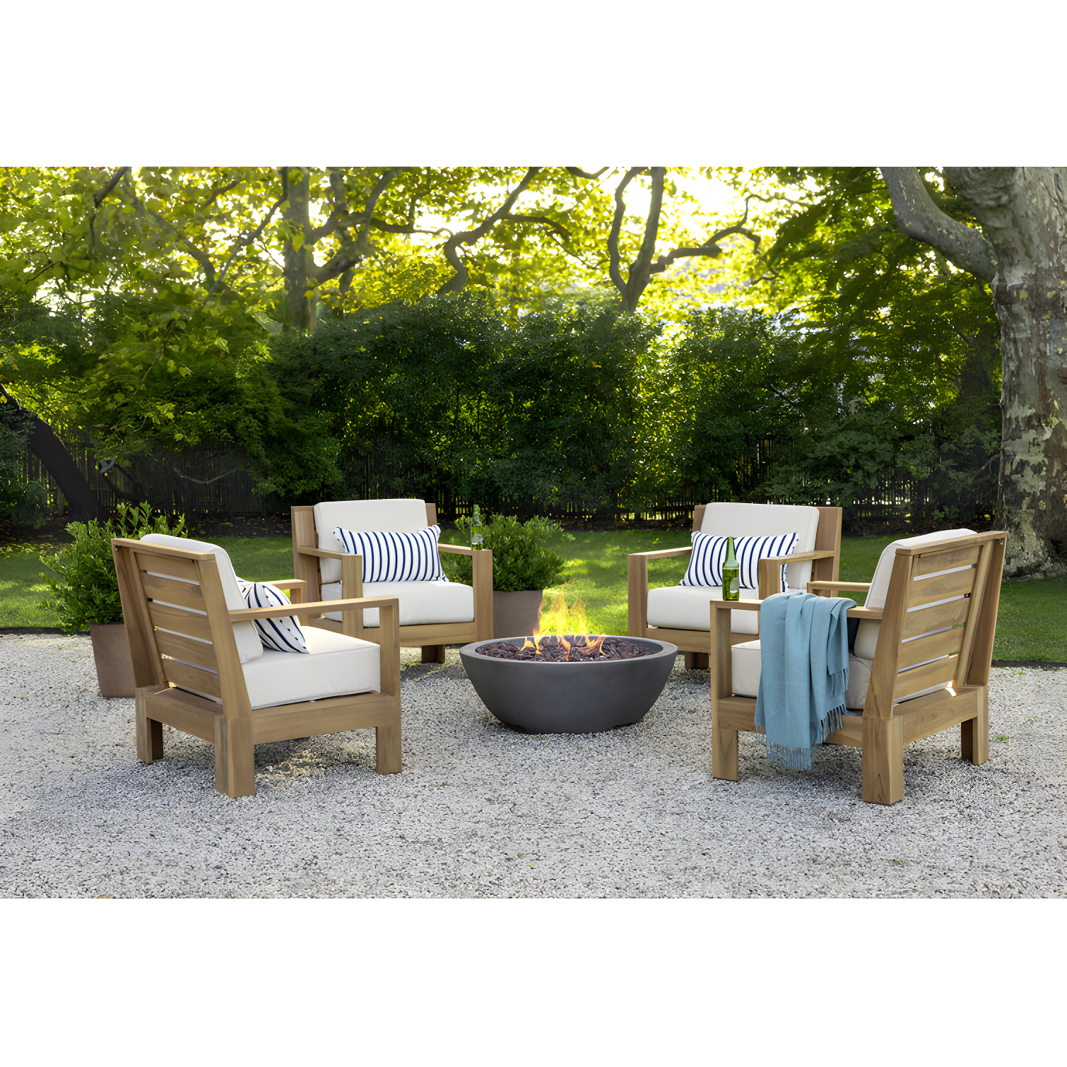 Fernanda Fire Bowl - Gray / Round