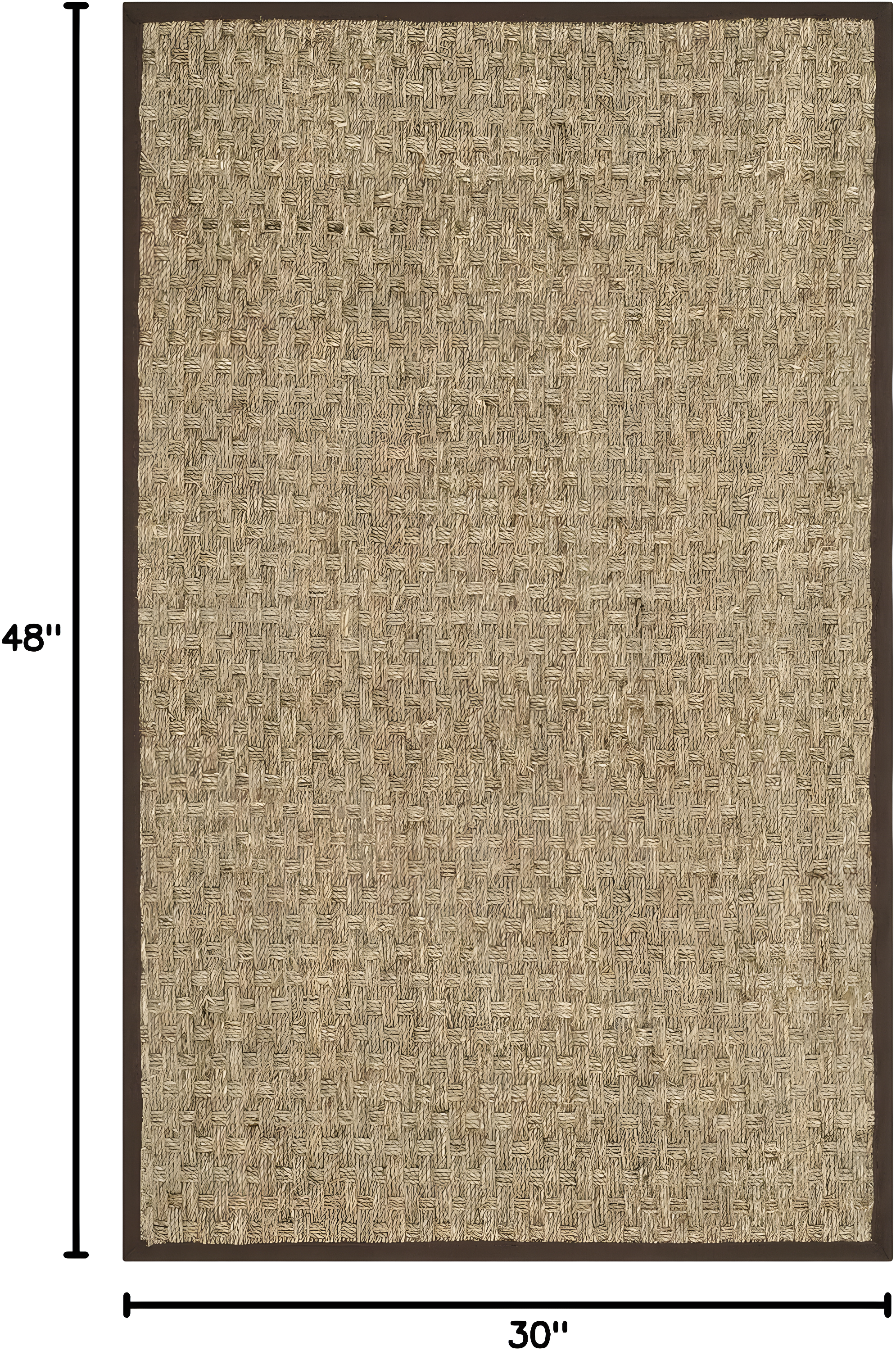 Natural Fiber NF114 Power Loomed Indoor Accent Rug - Natural/Dark Brown - 2'6"x4' - Safavieh.