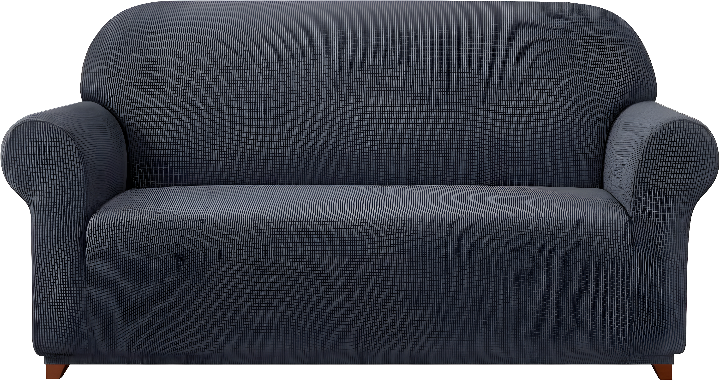 Subrtex Stretch 2-Piece Textured Plaid Sofa Slipcover, Gray