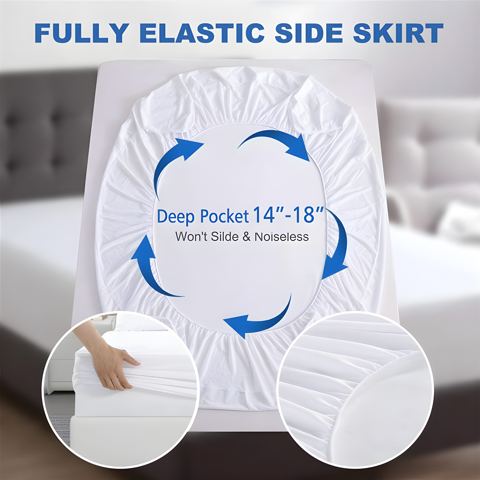 Waterproof Fitted Mattress Protector Mattress Protector Case Pack