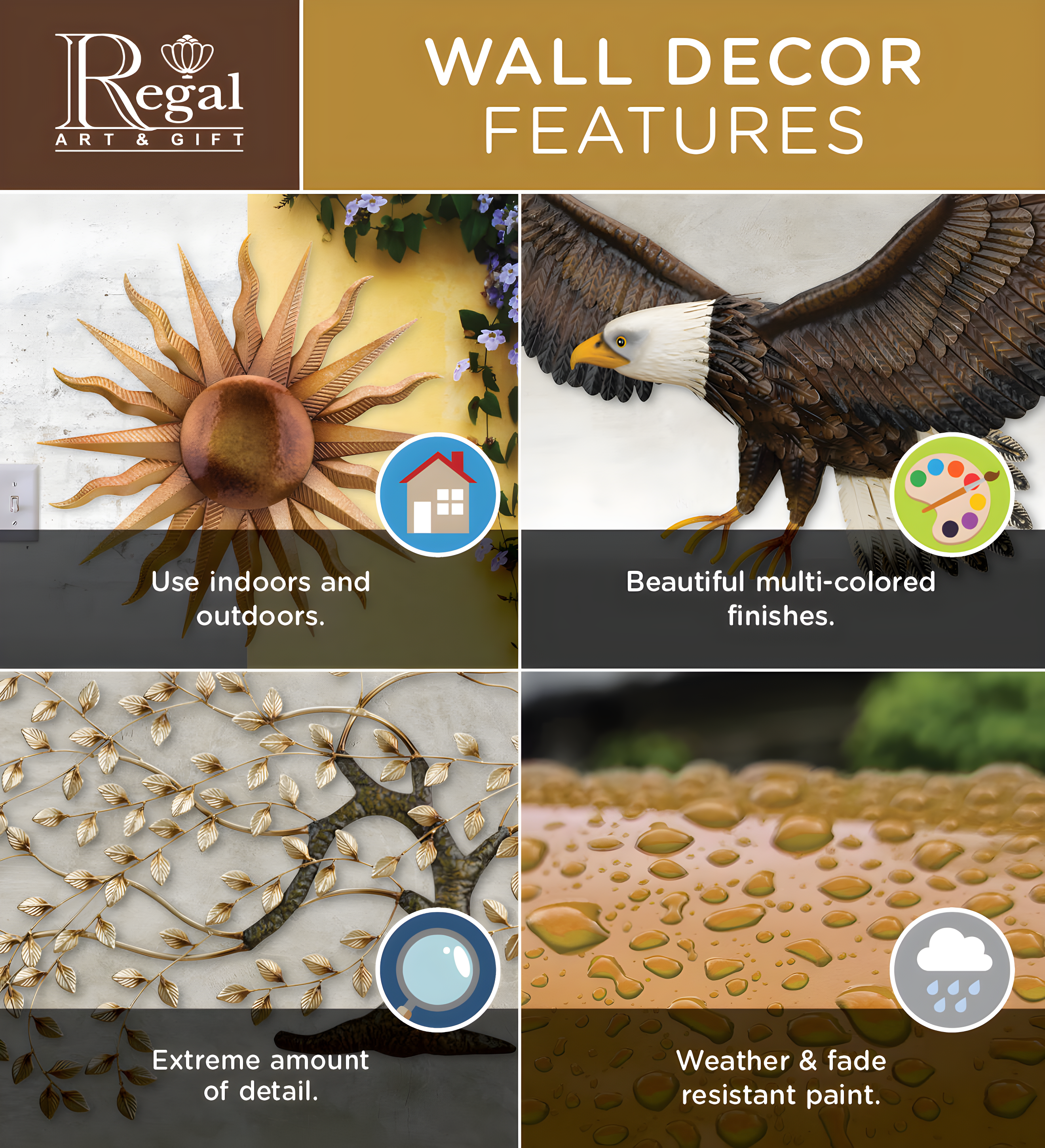 Regal Art & Gift Sun Wall Décor