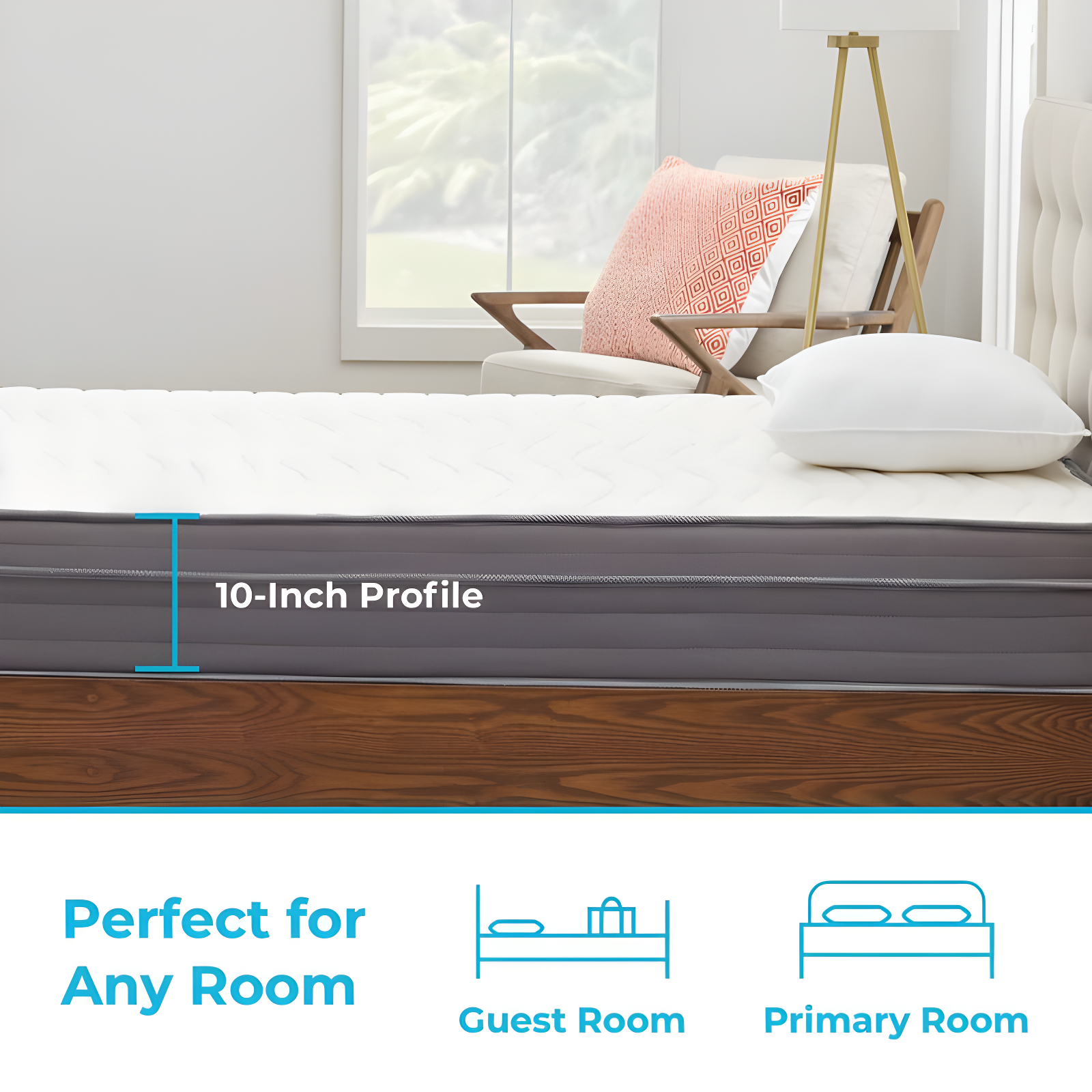 Linenspa Essentials Linenspa Essentials 10 In. Medium Gel Memory Foam Hybrid Mattress