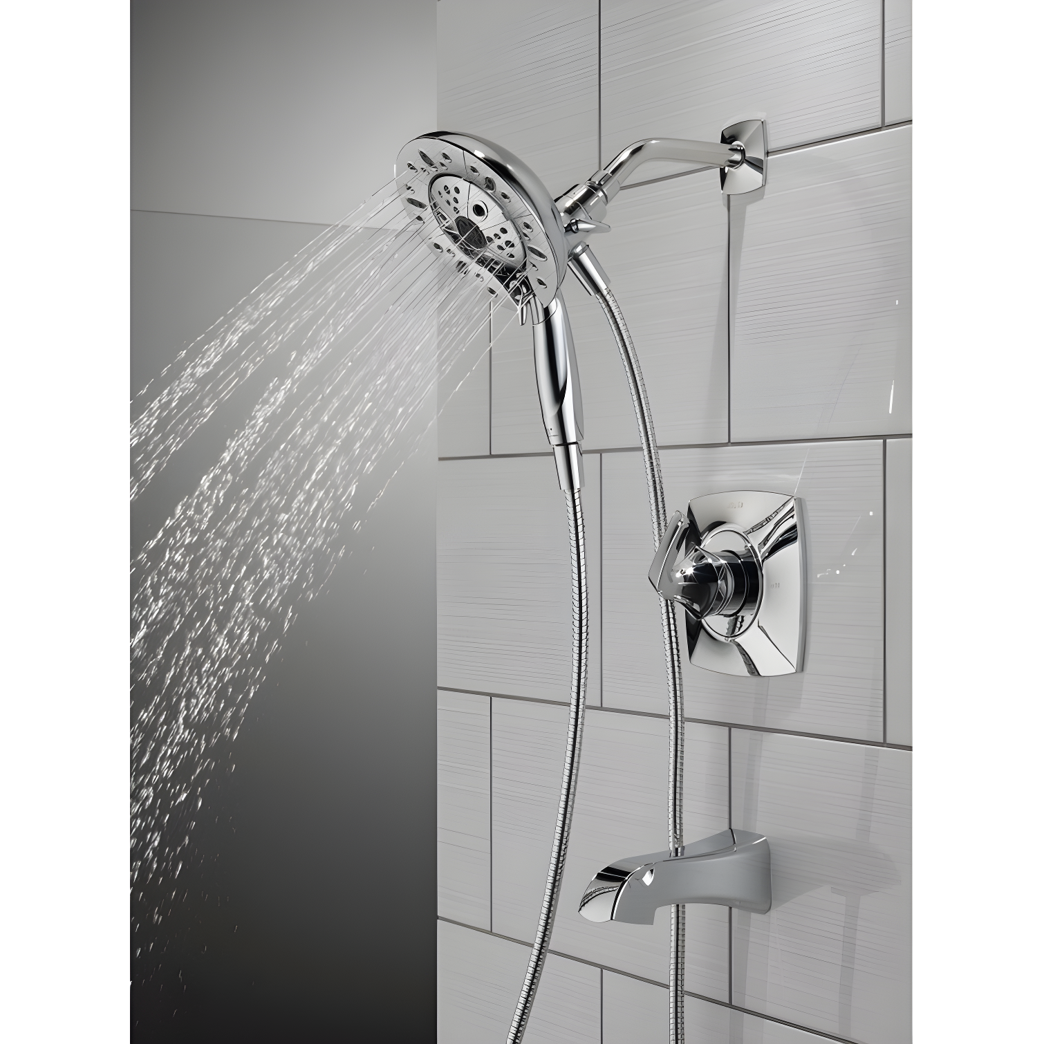 Vesna Single-Function Tub Shower Faucet Set, Shower Trim Kit with In2ition Shower Head and Valve