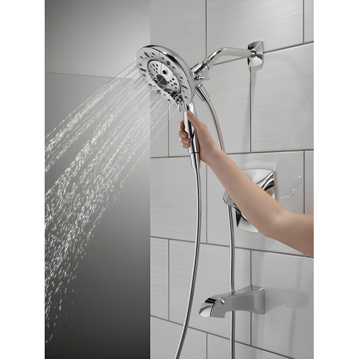 Vesna Single-Function Tub Shower Faucet Set, Shower Trim Kit with In2ition Shower Head and Valve