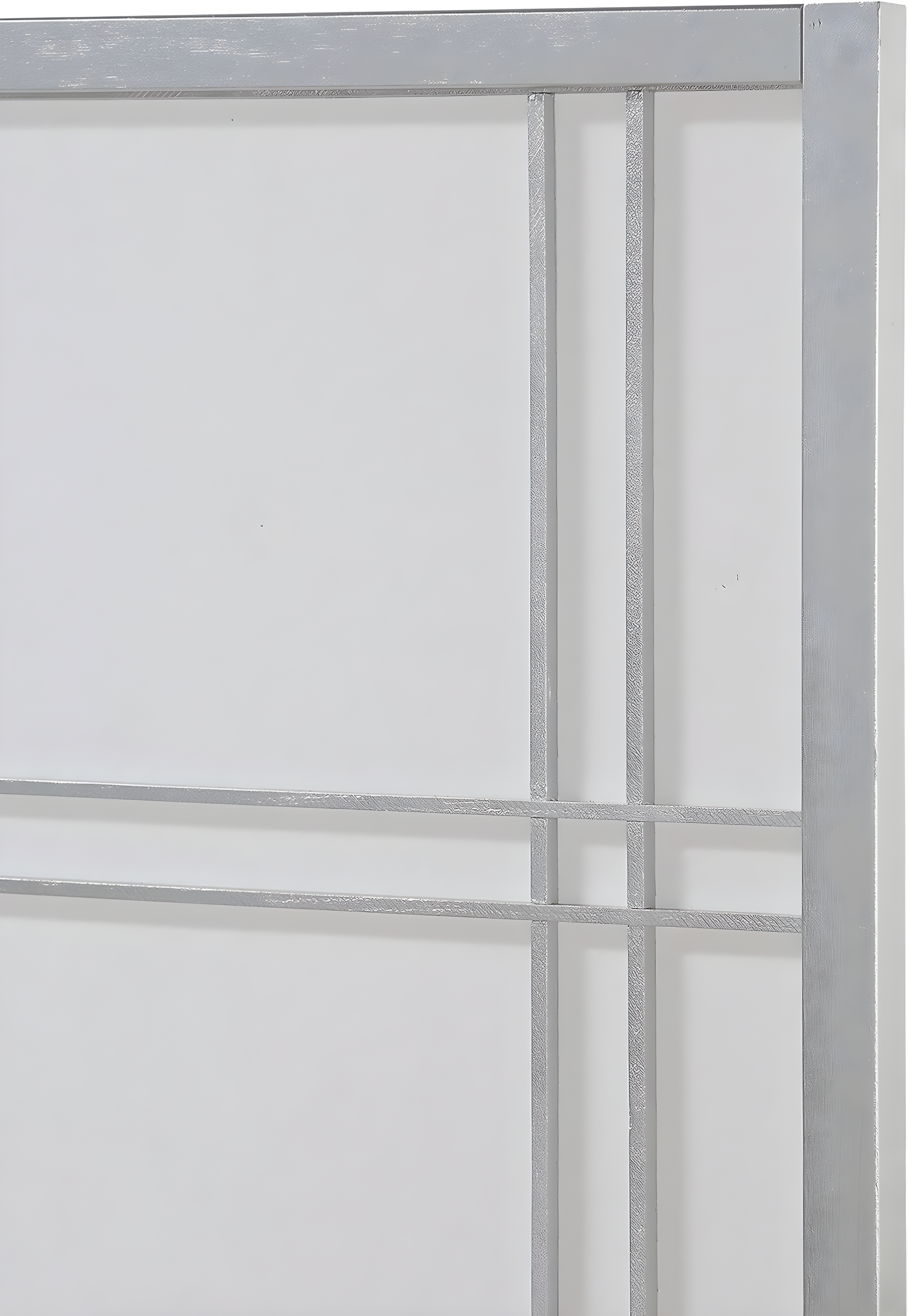 Roundhill Furniture Seto 4-Panel Room Divider Screen, Silver