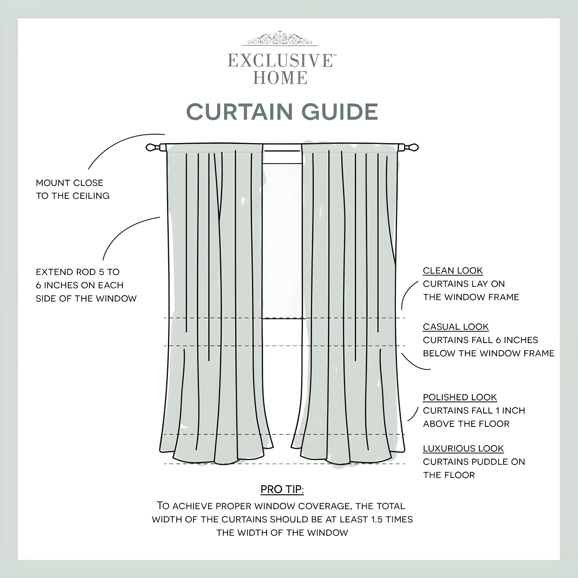 Set of 2 (84"x50") Darma Rod Pocket Window Curtain Panel Linen - Exclusive Home: Light Filtering, Modern Khaki Decor