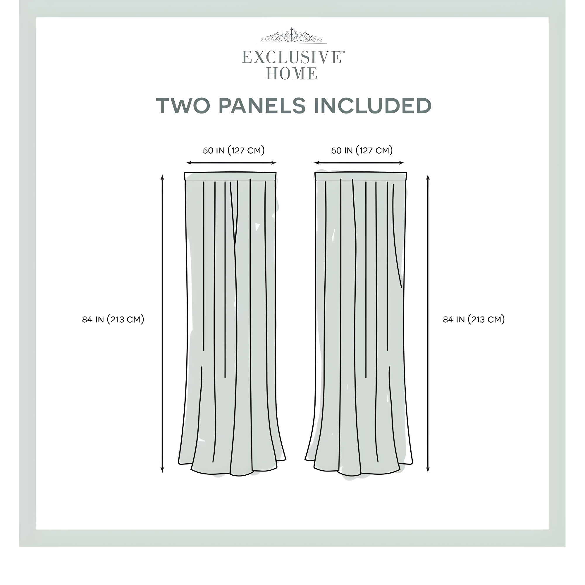 Set of 2 (84"x50") Darma Rod Pocket Window Curtain Panel Linen - Exclusive Home: Light Filtering, Modern Khaki Decor