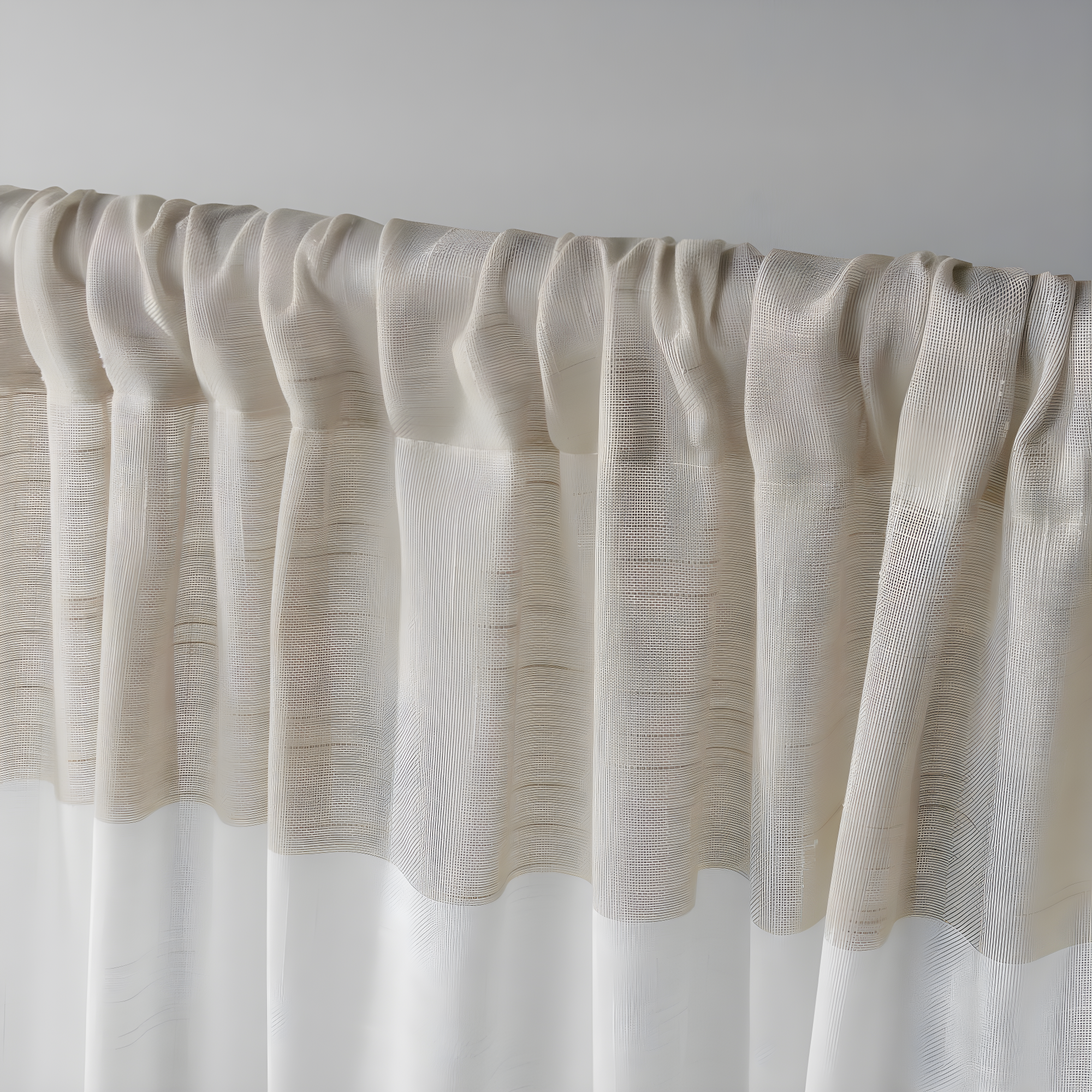 Set of 2 (84"x50") Darma Rod Pocket Window Curtain Panel Linen - Exclusive Home: Light Filtering, Modern Khaki Decor