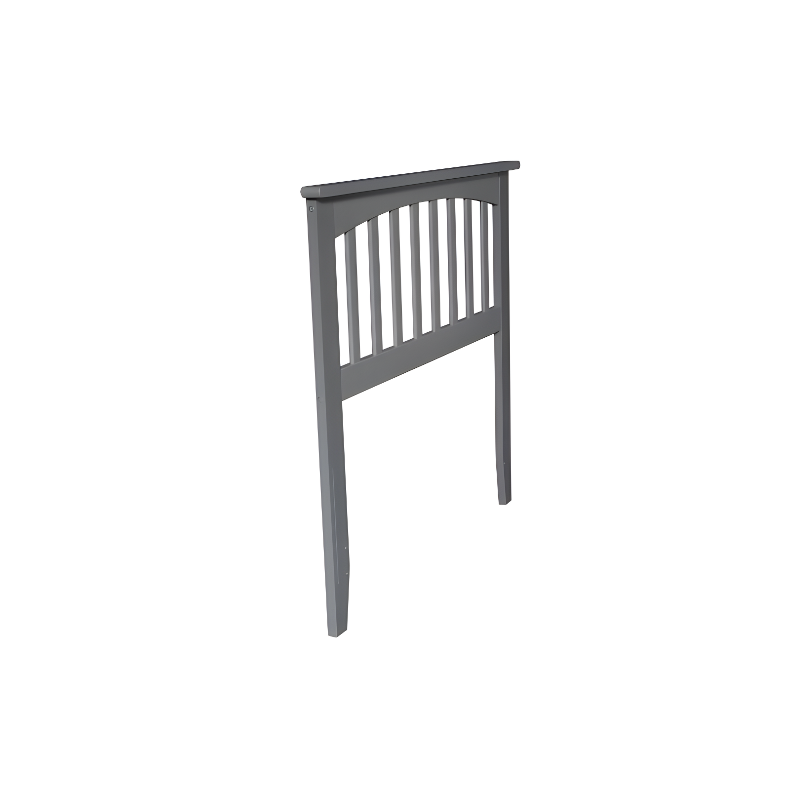 Twin Mission Headboard Gray - AFI: Wood Panel, Crown Molding, USB Charger, Bed Frame Mounted