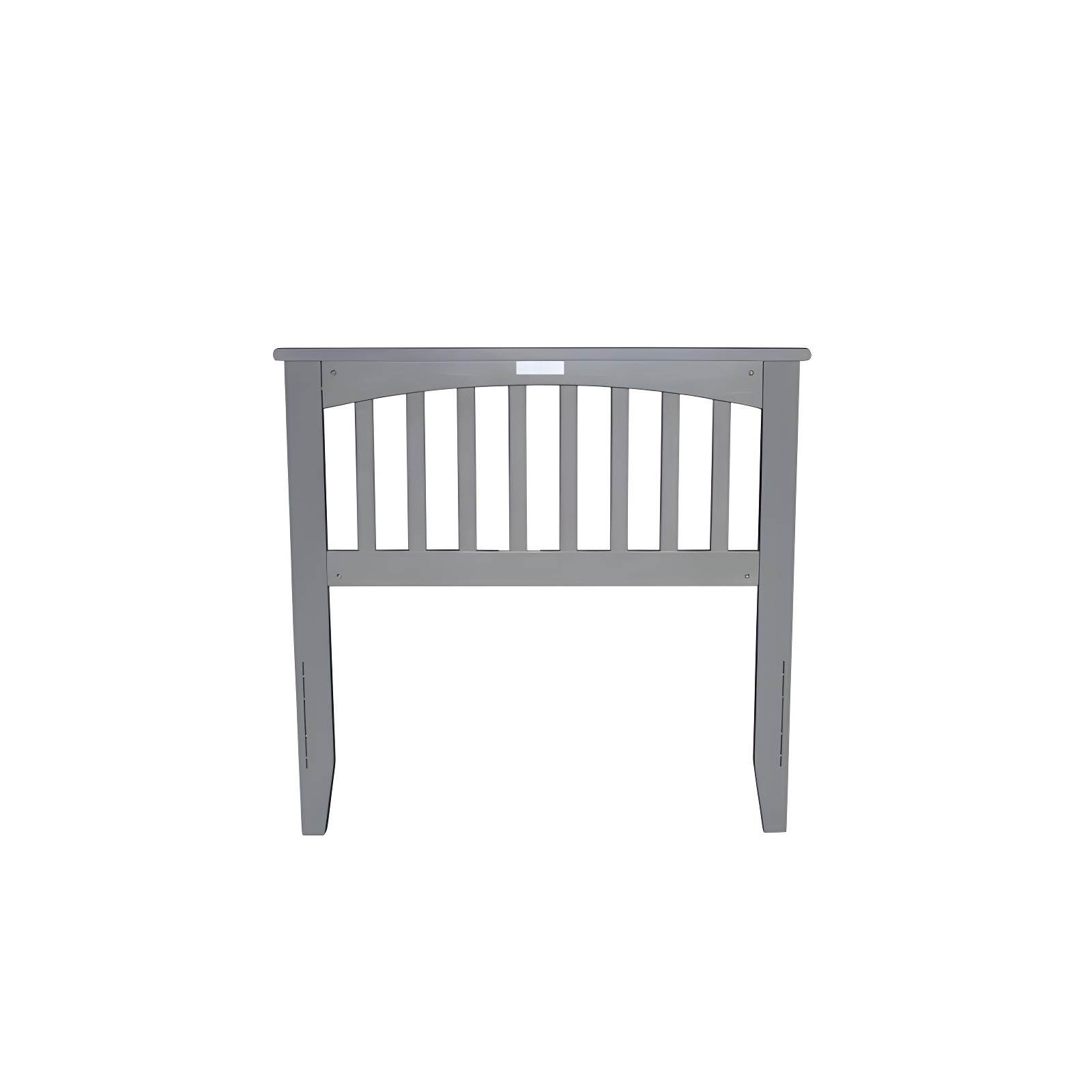 Twin Mission Headboard Gray - AFI: Wood Panel, Crown Molding, USB Charger, Bed Frame Mounted