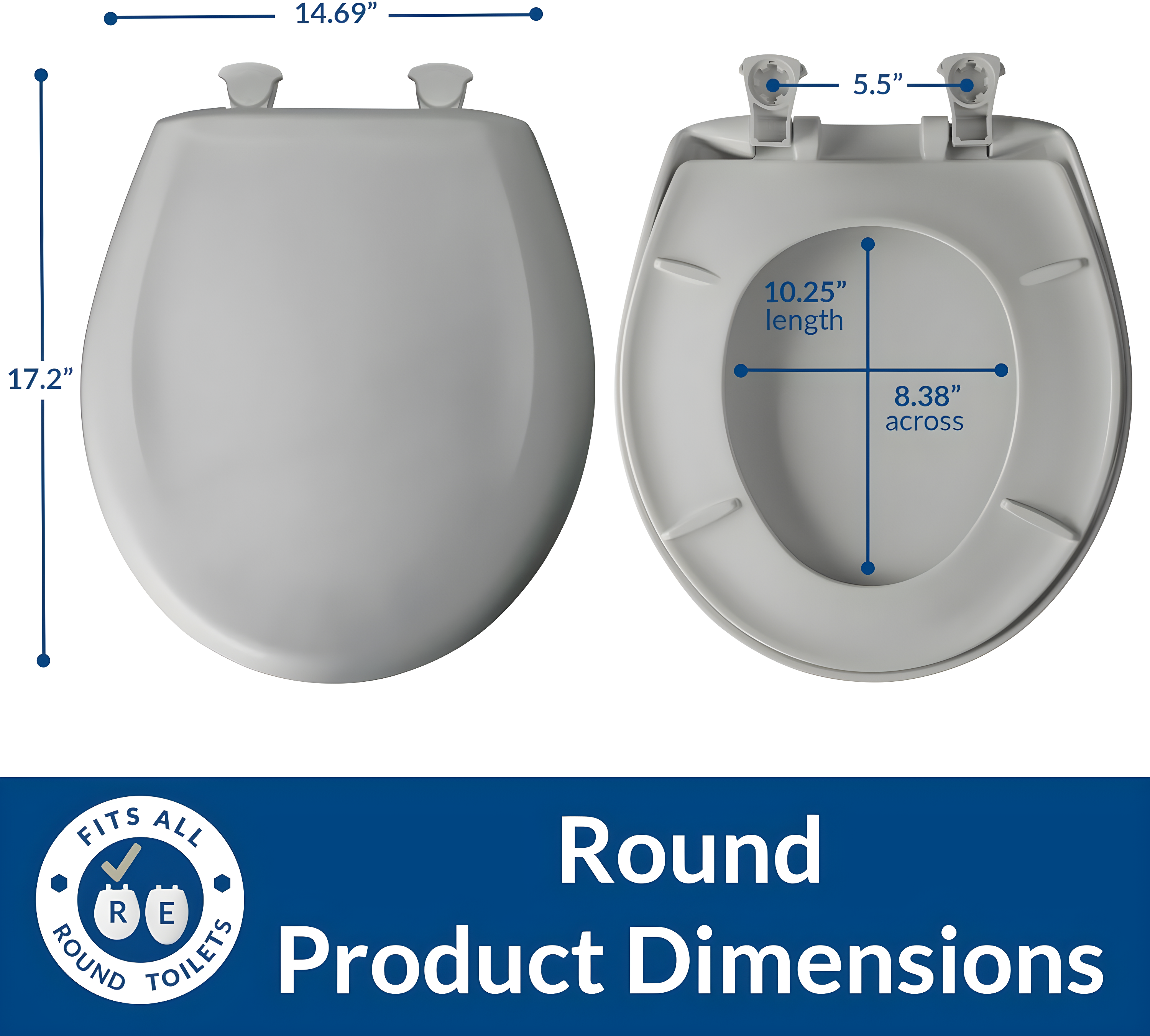 Round Toilet Seat and Lid