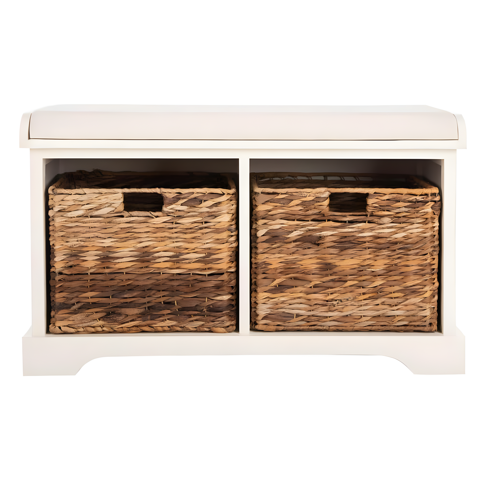 Freddy Wicker Storage Bench - AMH5736 - Vintage White - Safavieh