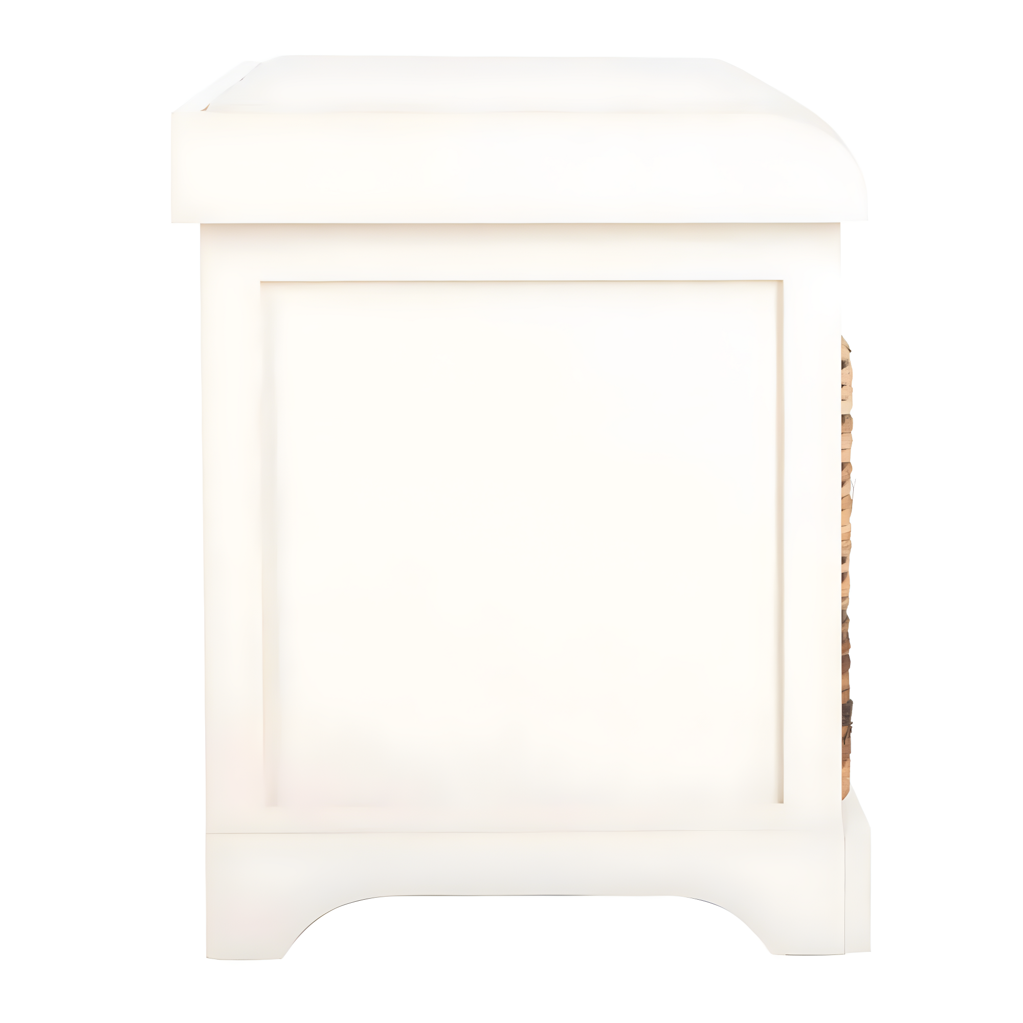 Freddy Wicker Storage Bench - AMH5736 - Vintage White - Safavieh
