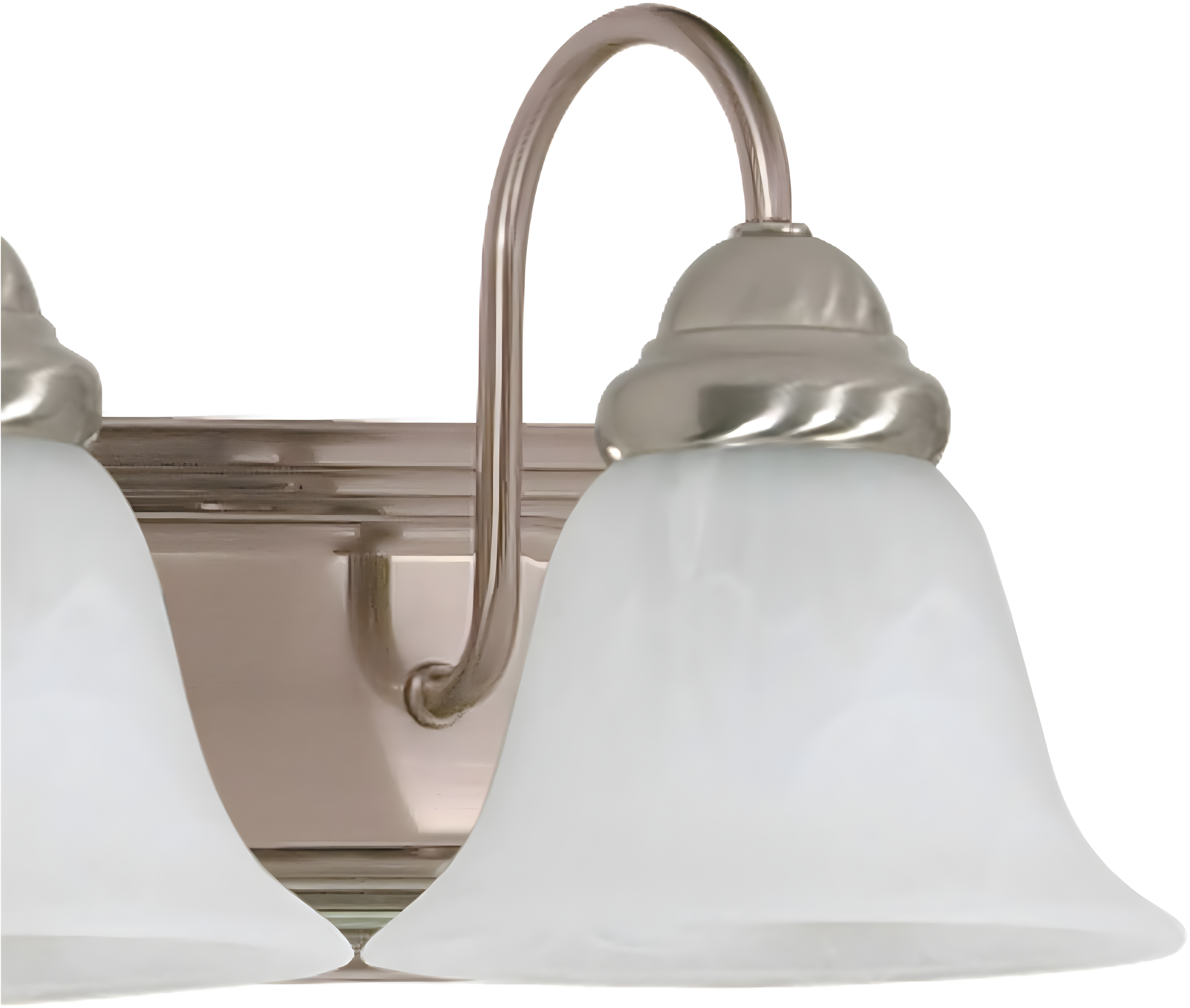 Brushed Nickel 36" 5-Light Vanity Fixture with Alabaster Glass