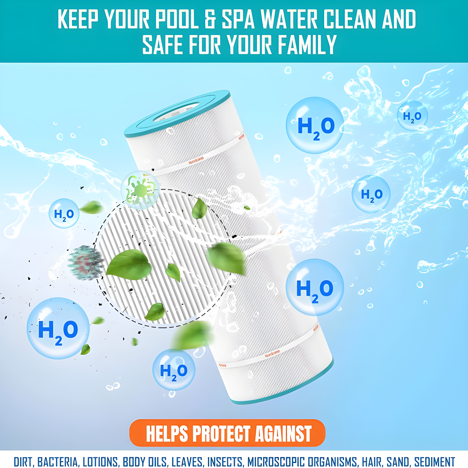 Hurricane Advanced Spa Filter Cartridge (Set of 2)