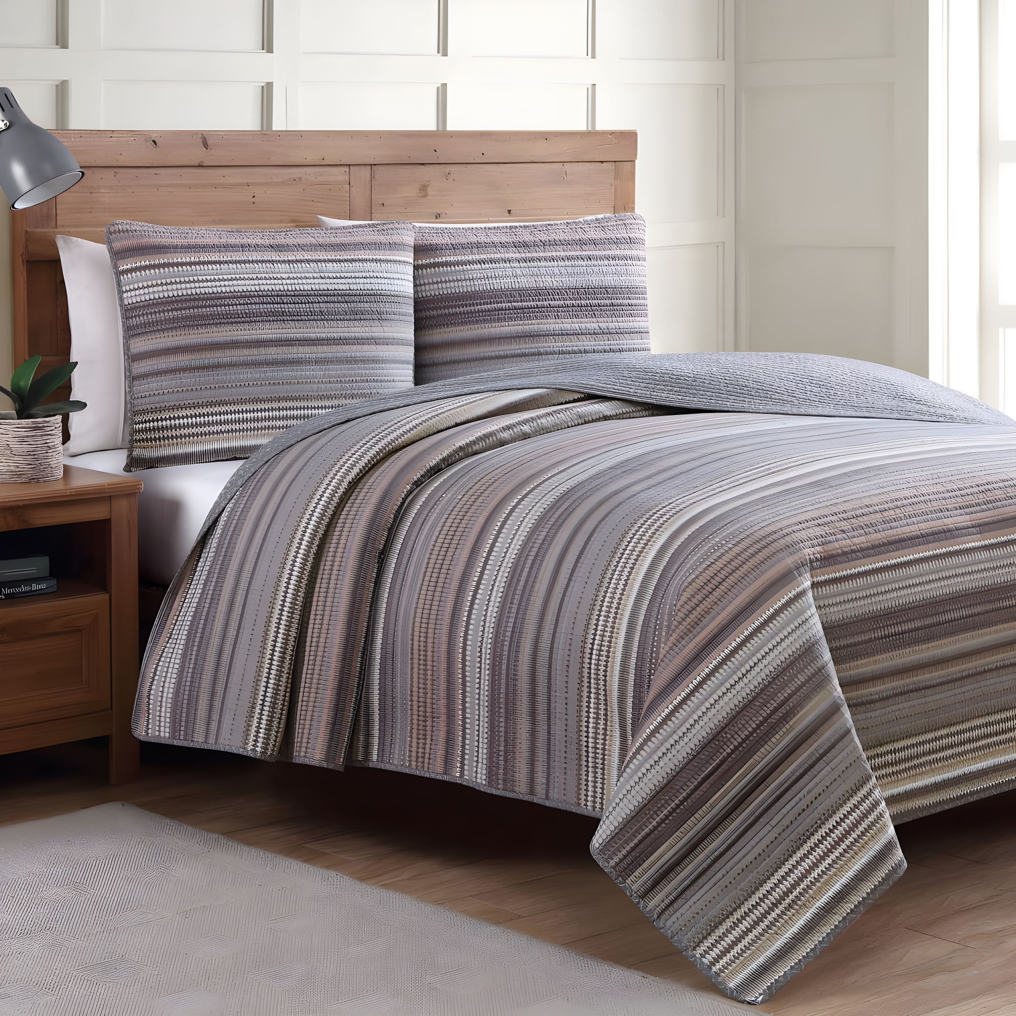 American Home Fashion Estate Collection Reversible Quilt Set