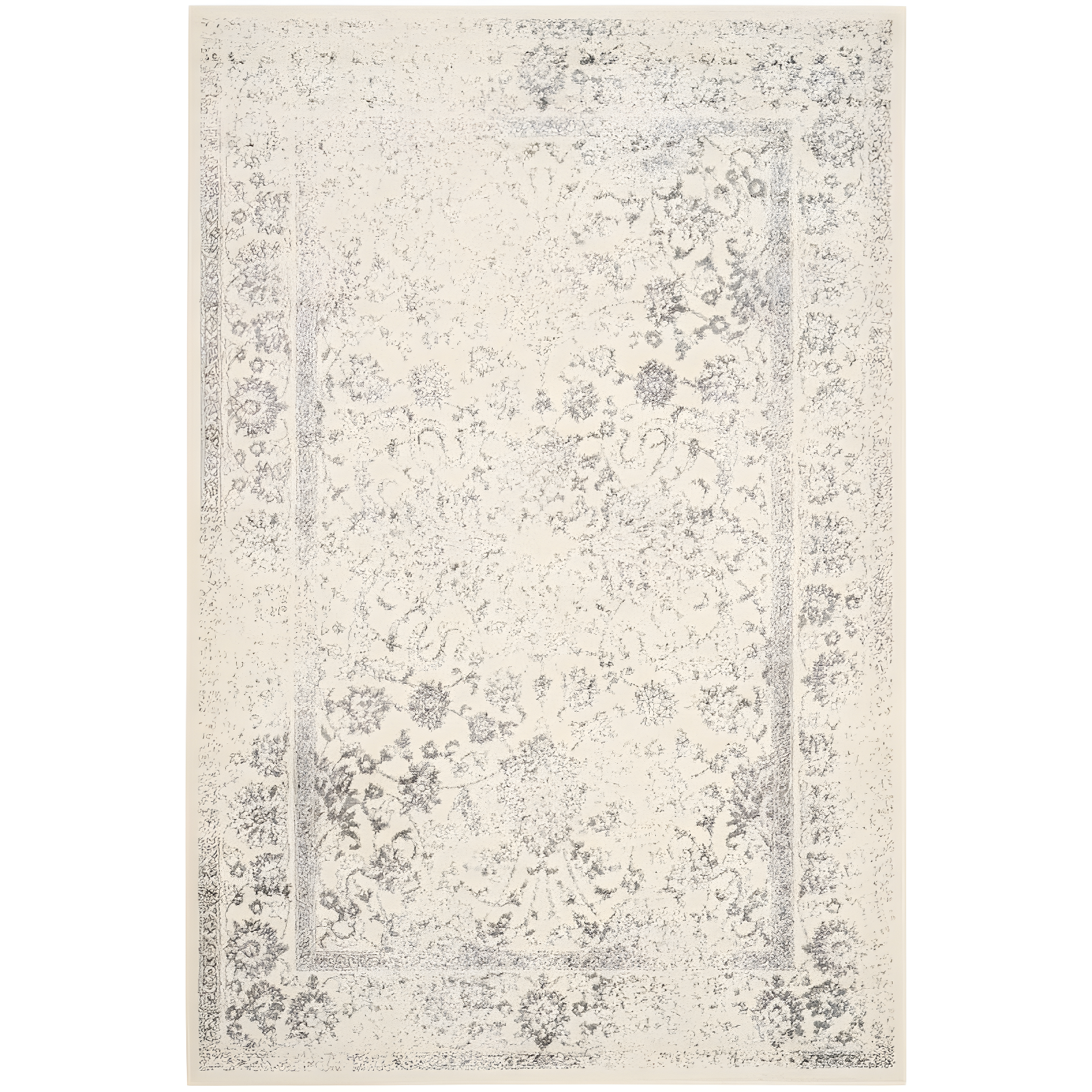 Adirondack ADR109 Machine Made Indoor Area Rug - Ivory/Silver - 5'-1"x7'-6" - Safavieh