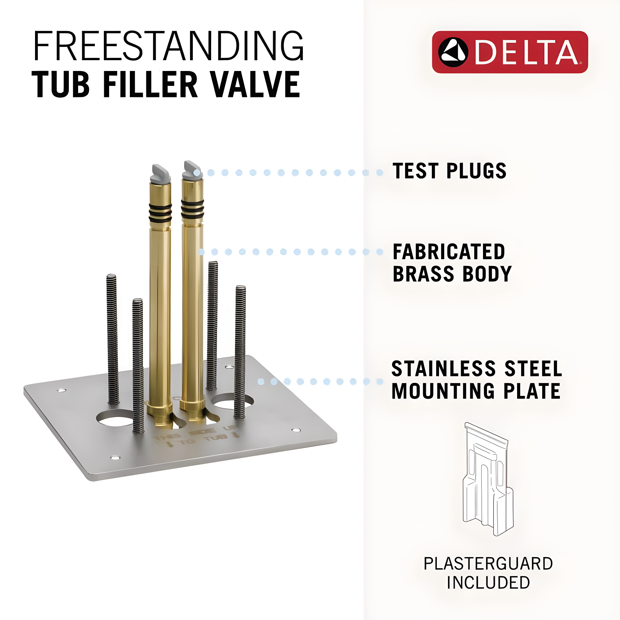 Trinsic Bathroom Floor Mount Tub Rough-In Valve Filler