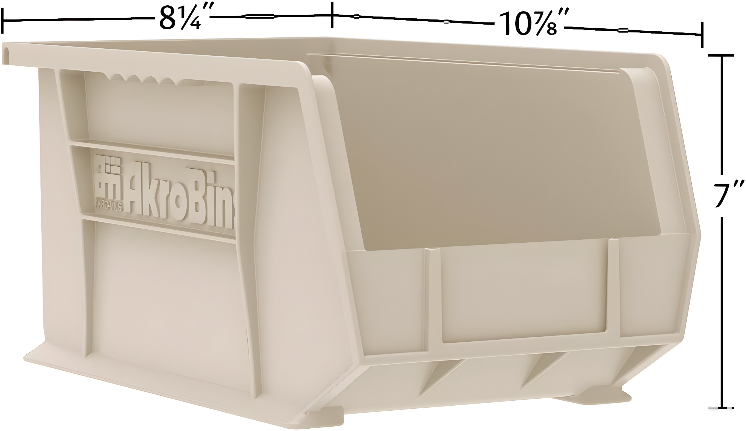 Red Stackable Plastic Storage Bin with Divider Slot