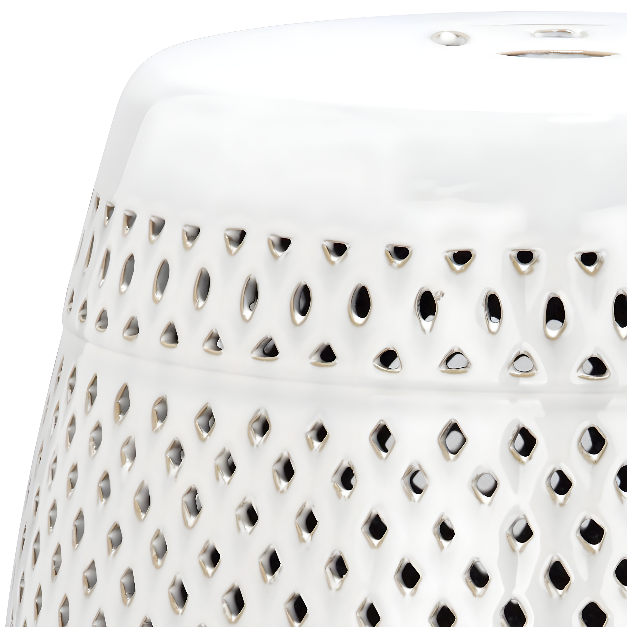 Safavieh Diamond Ceramic Garden Stool in Cream