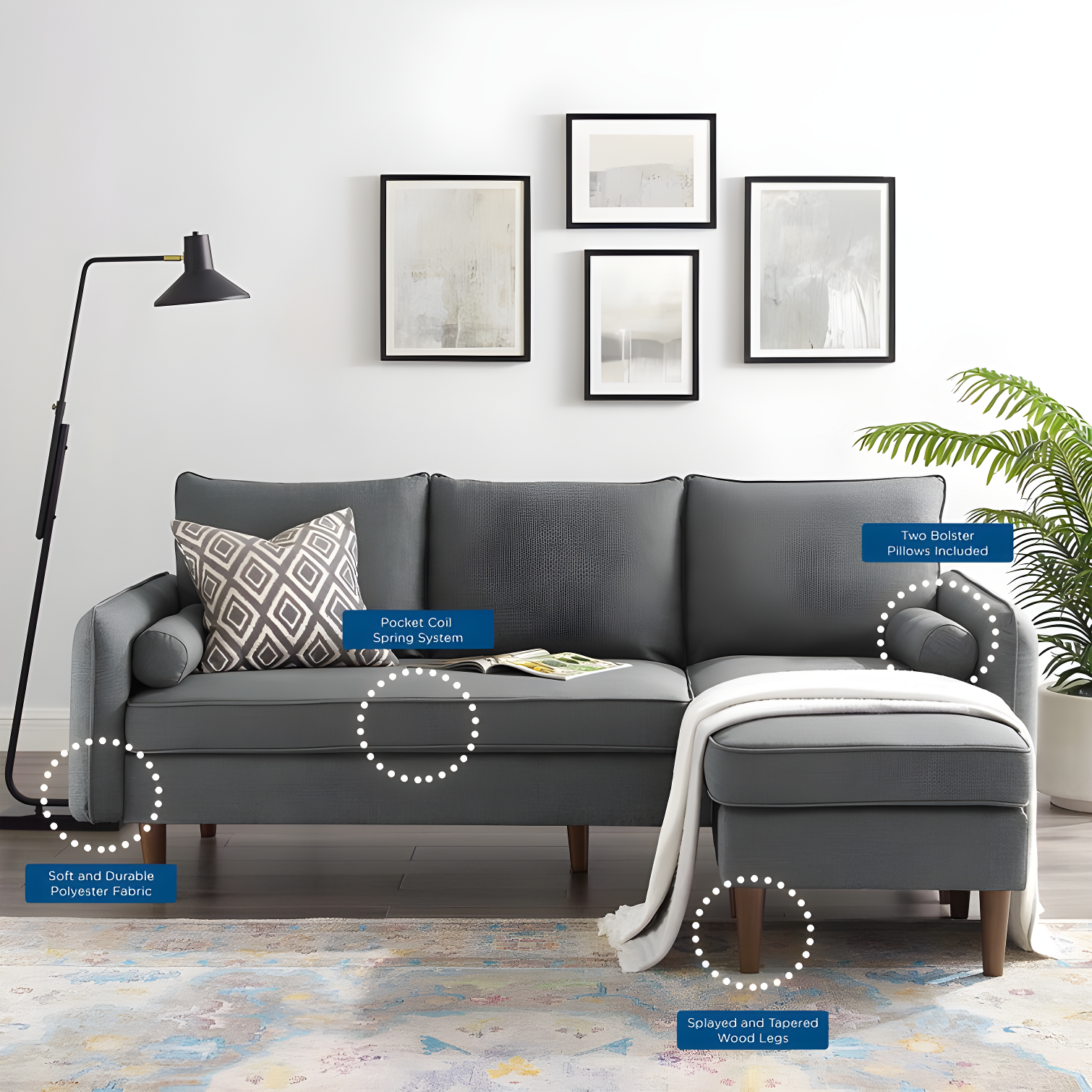 Modway Revive Upholstered Right or Left Sectional Sofa
