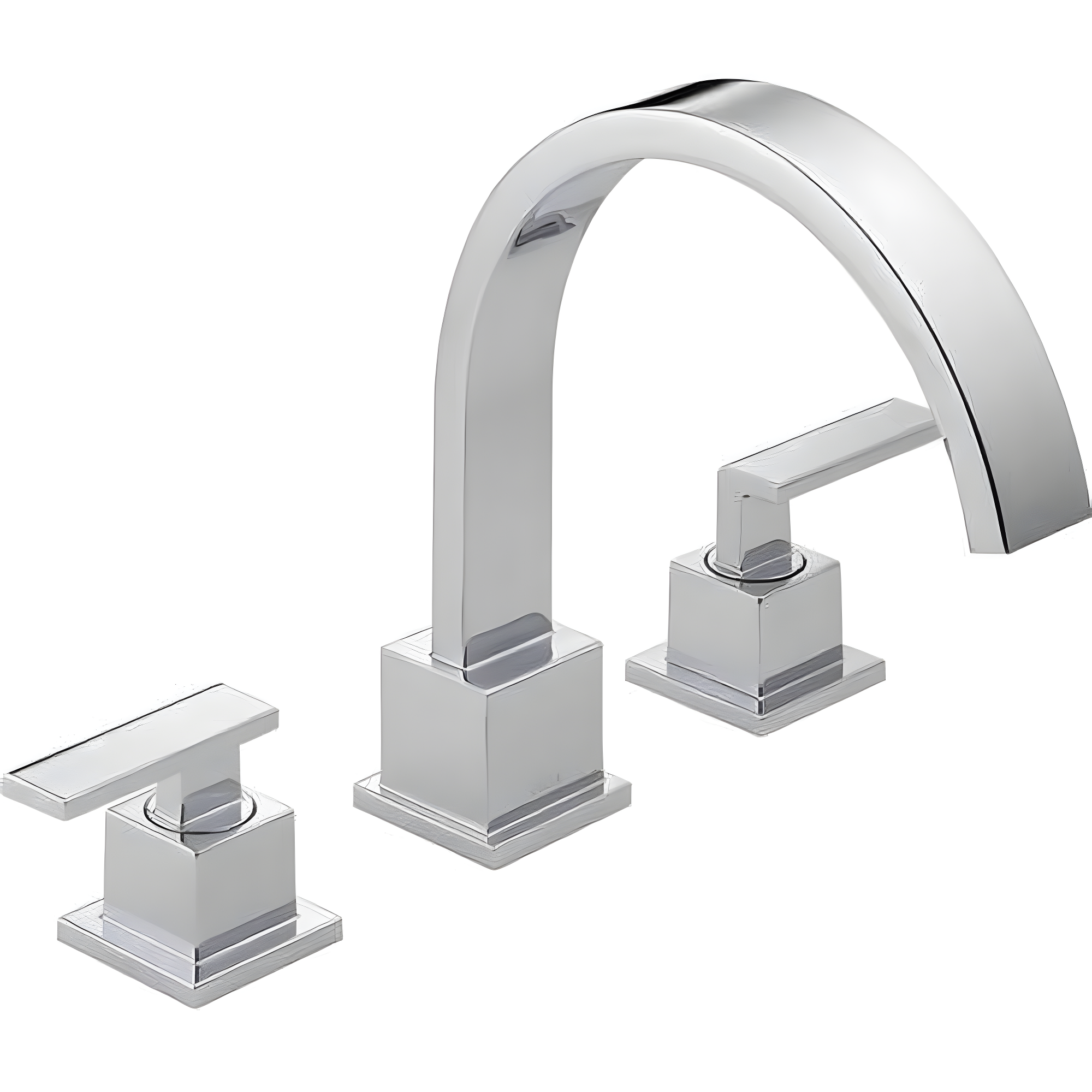Vero Double Handle Deck Mounted Roman Tub Faucet Trim
