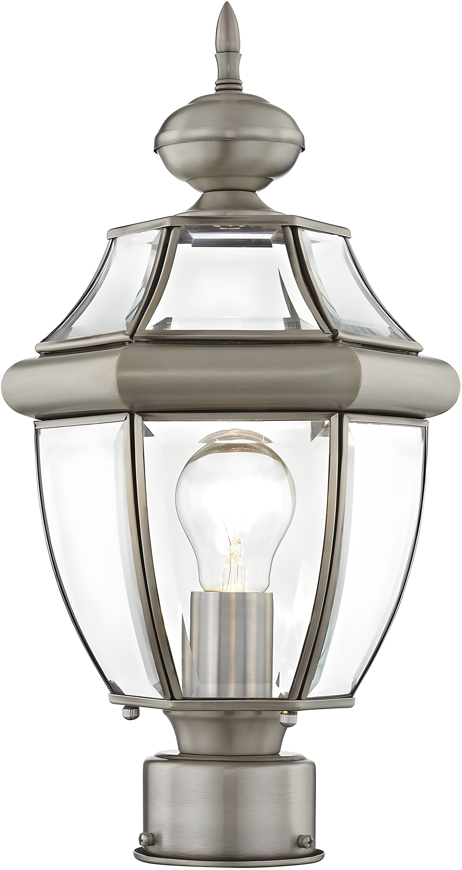 Lighting Lumens Outdoor Post Lantern Pendant Lighting Fixture - with Clear Glass Shade