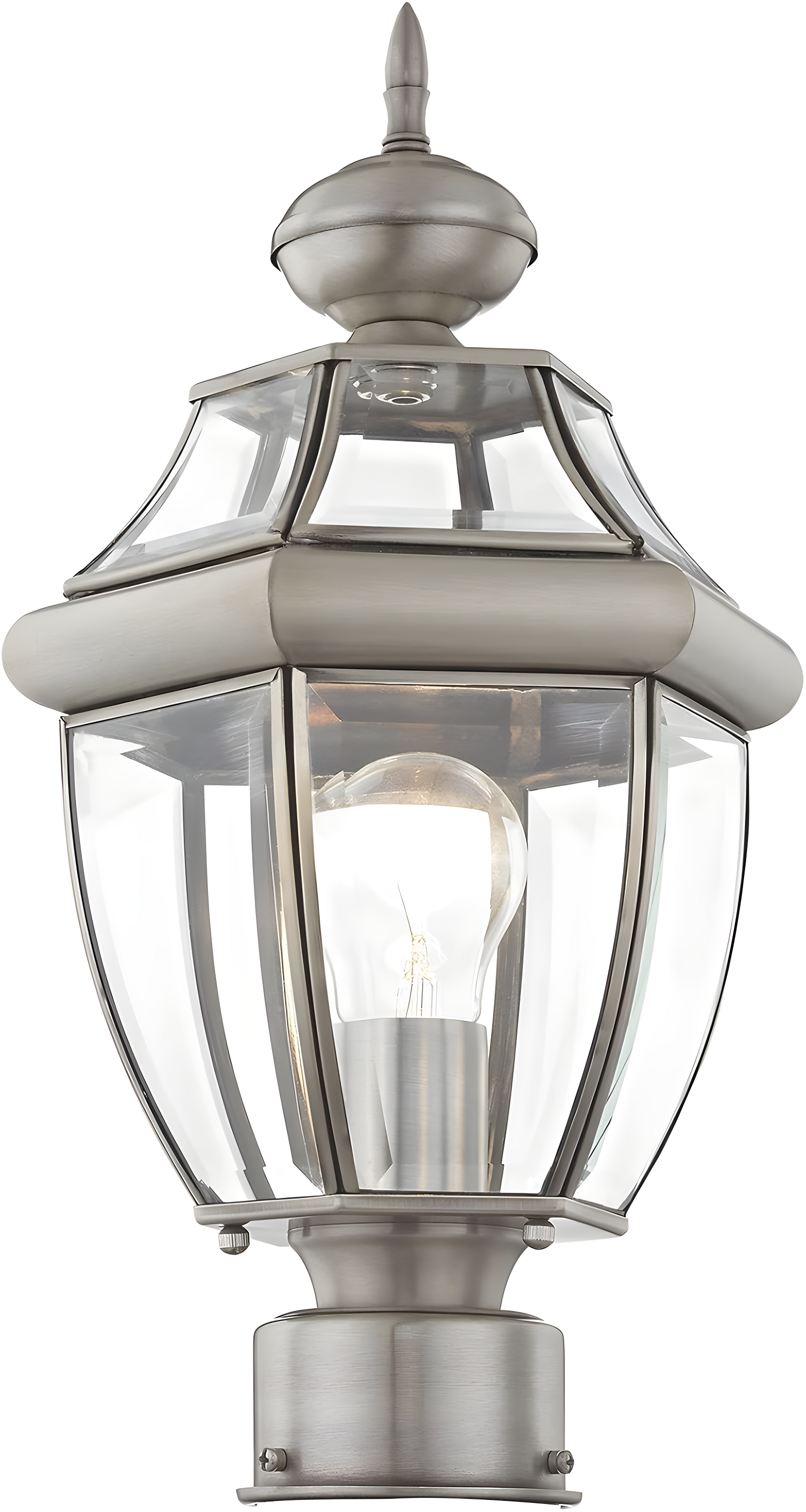 Lighting Lumens Outdoor Post Lantern Pendant Lighting Fixture - with Clear Glass Shade