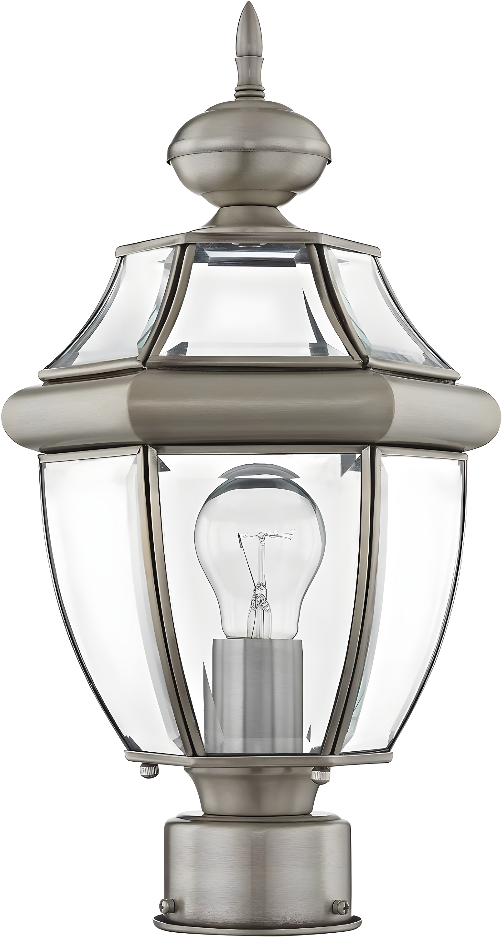 Lighting Lumens Outdoor Post Lantern Pendant Lighting Fixture - with Clear Glass Shade