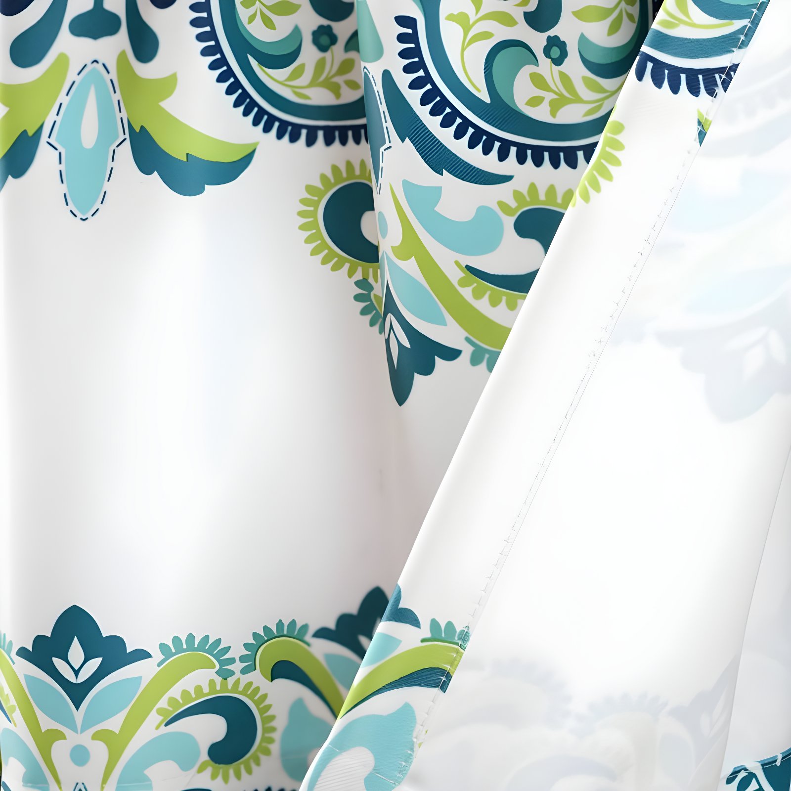 Clara Damask Tailored 52'' W Window Valance