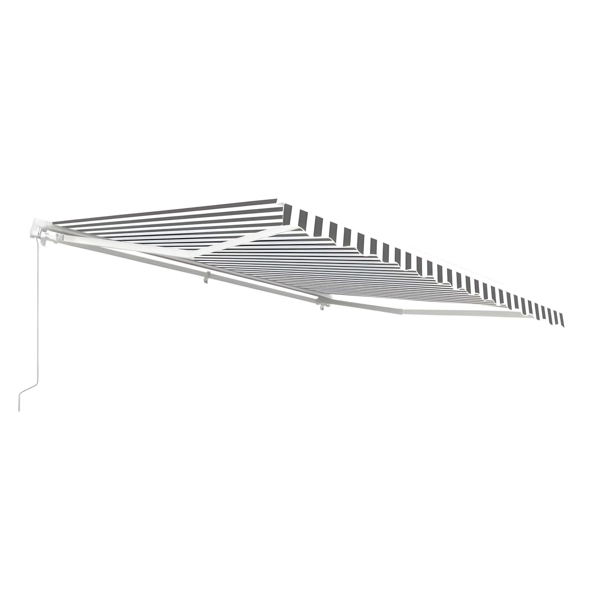 Motorized Retractable White Frame Patio Awning