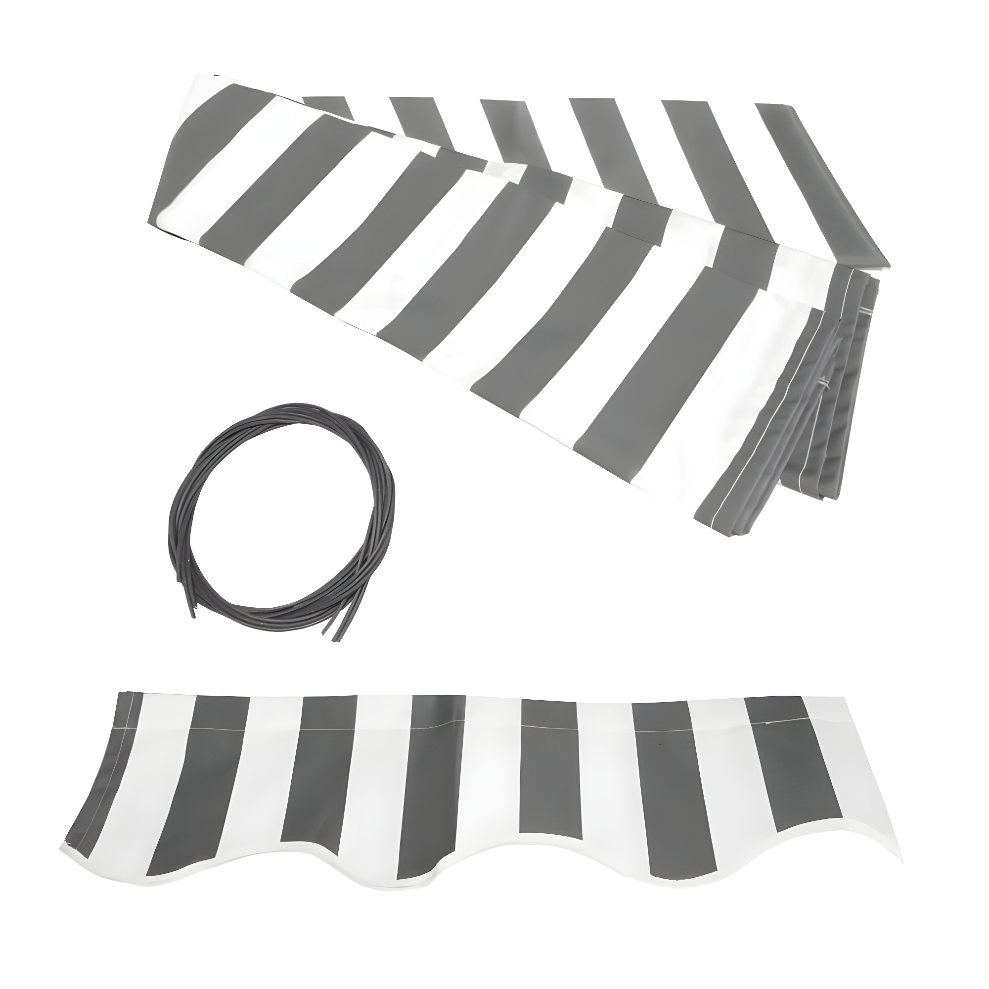 Motorized Retractable White Frame Patio Awning