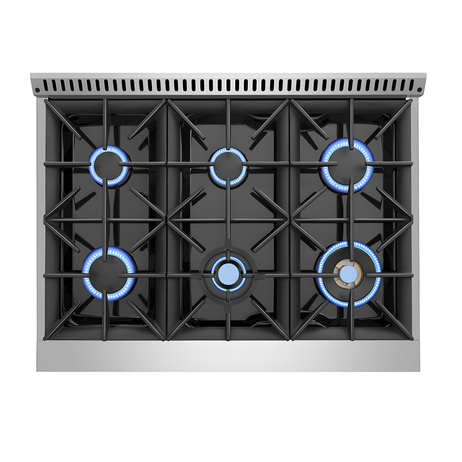 Empava 36" 5.2 Cubic Feet Smart Retro Natural Gas Slide-In Range with 6 Burners