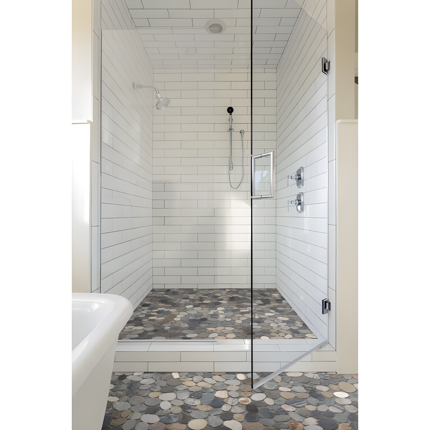 Sliced Pebble Mosaic Wall & Floor Tile