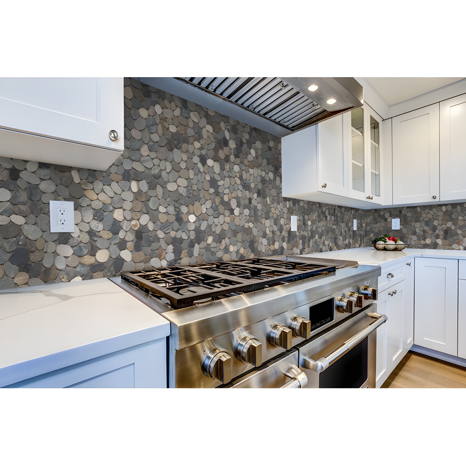 Sliced Pebble Mosaic Wall & Floor Tile