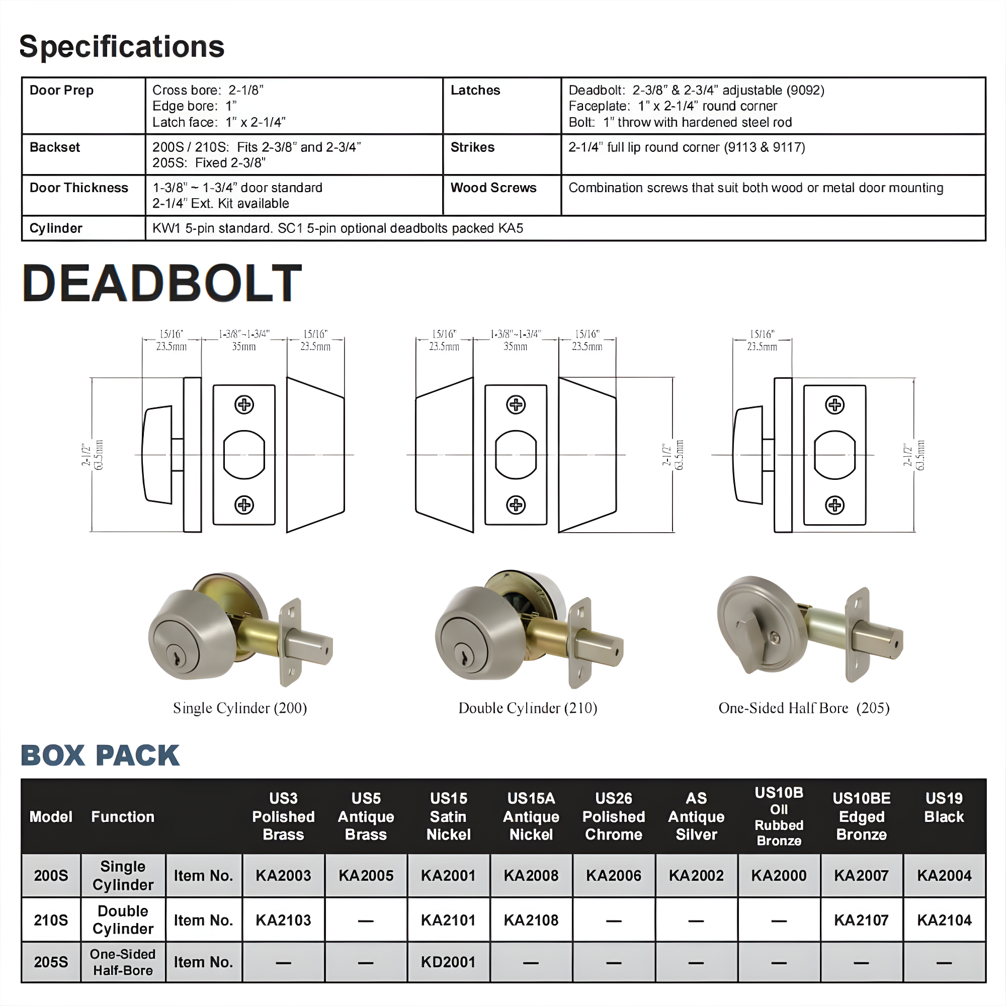 Callan Electronic Single Cylinder Deadbolt