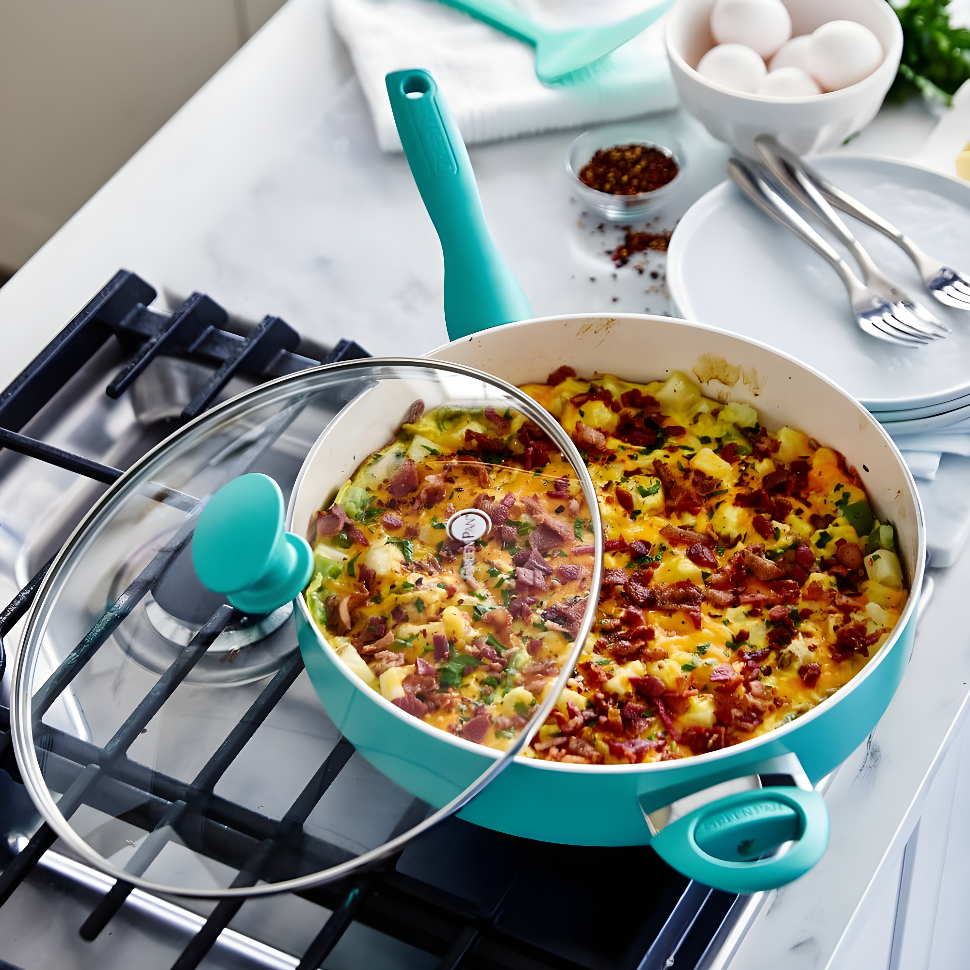 GreenPan Rio Healthy Ceramic Nonstick 5Qt Saute Pan with Lid