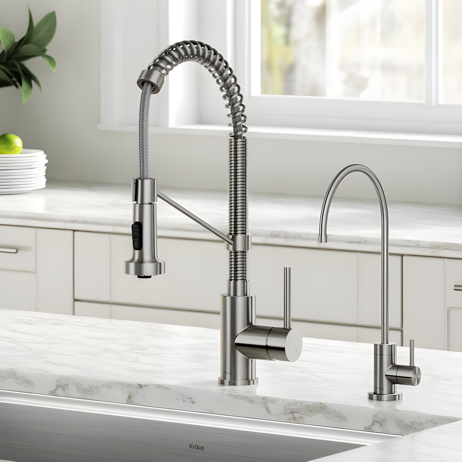 KRAUS Bolden Commercial Style 2-Function Single Handle Pull Down Kitchen Faucet