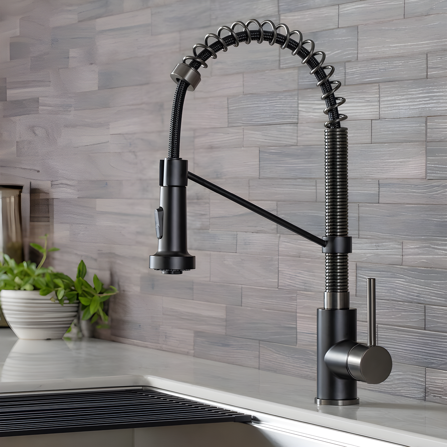 KRAUS Bolden Commercial Style 2-Function Single Handle Pull Down Kitchen Faucet