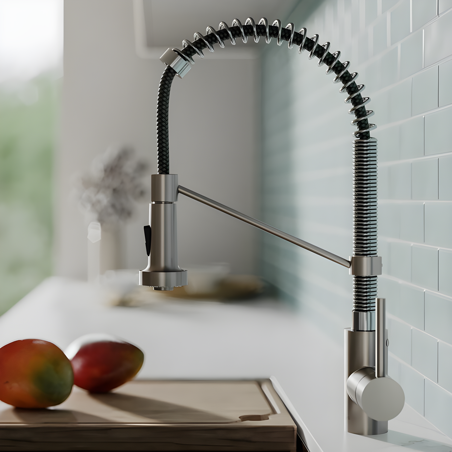 KRAUS Bolden Commercial Style 2-Function Single Handle Pull Down Kitchen Faucet
